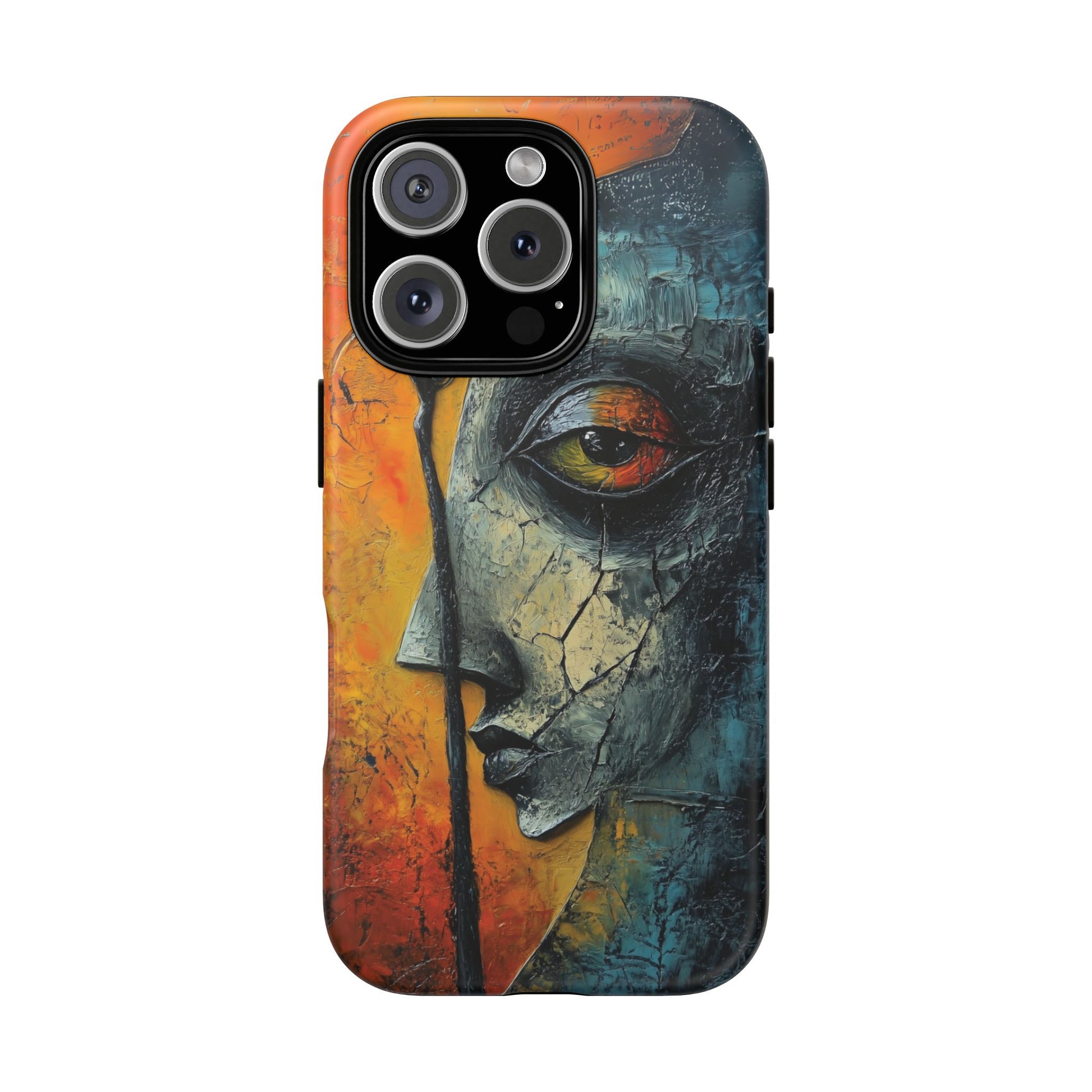 Surrealist Art Phone Case Salvador Dali Style Face Tough Case Unique Artistic 3D Textured Look Surrealism Gift Art iPhone 13 14 15 16
