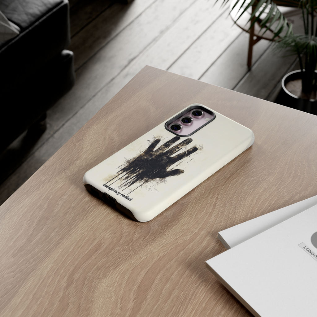 Conspiracy Realist Paranormal Mystery Design X-Files Inspired Ghostly Hand Conspiracy Theory Creepy iPhone 13 14 15 16 Pro Max Galaxy Pixel