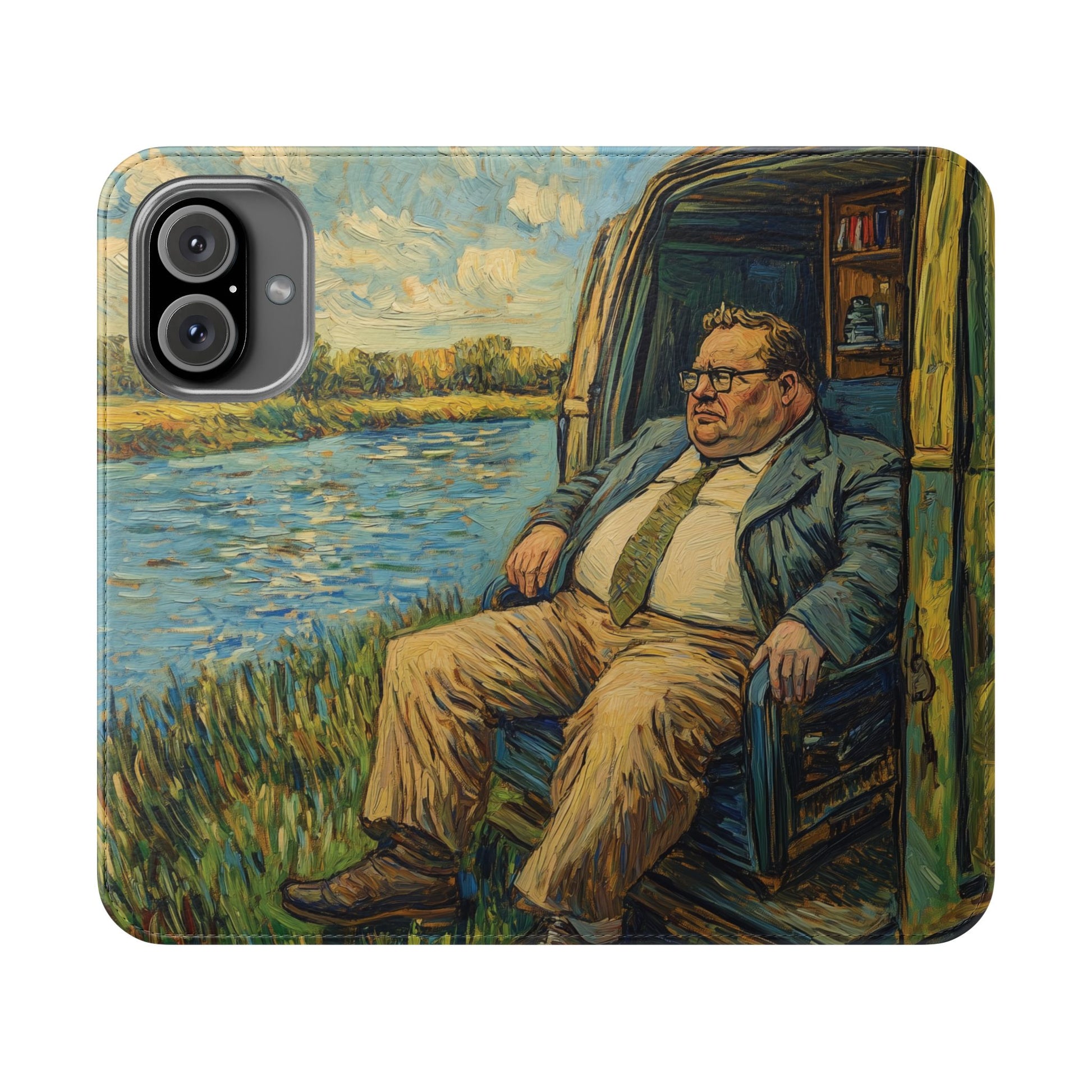 Flip Phone Case Painting A Van Gogh Down by the River iPhone 16 Pro Max  Galaxy