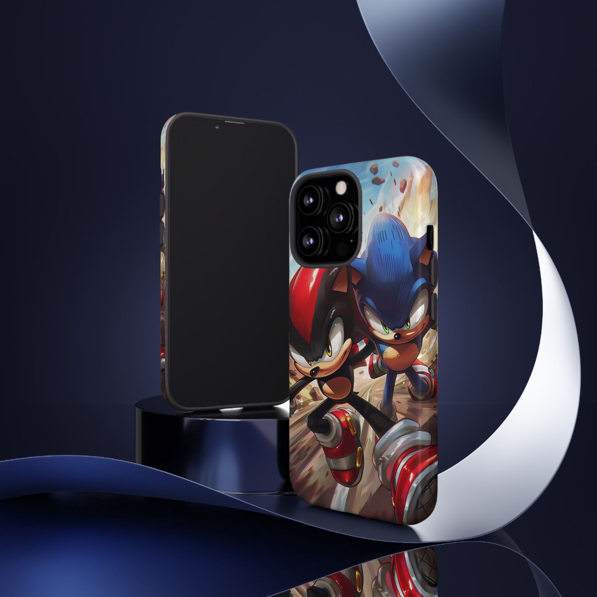 Sonic and Shadow Phone Case, Sonic and Shadow, Tough Android Case, Fun Video Game Phone Case, Retro Game Case, SEGA Video Game Android Case