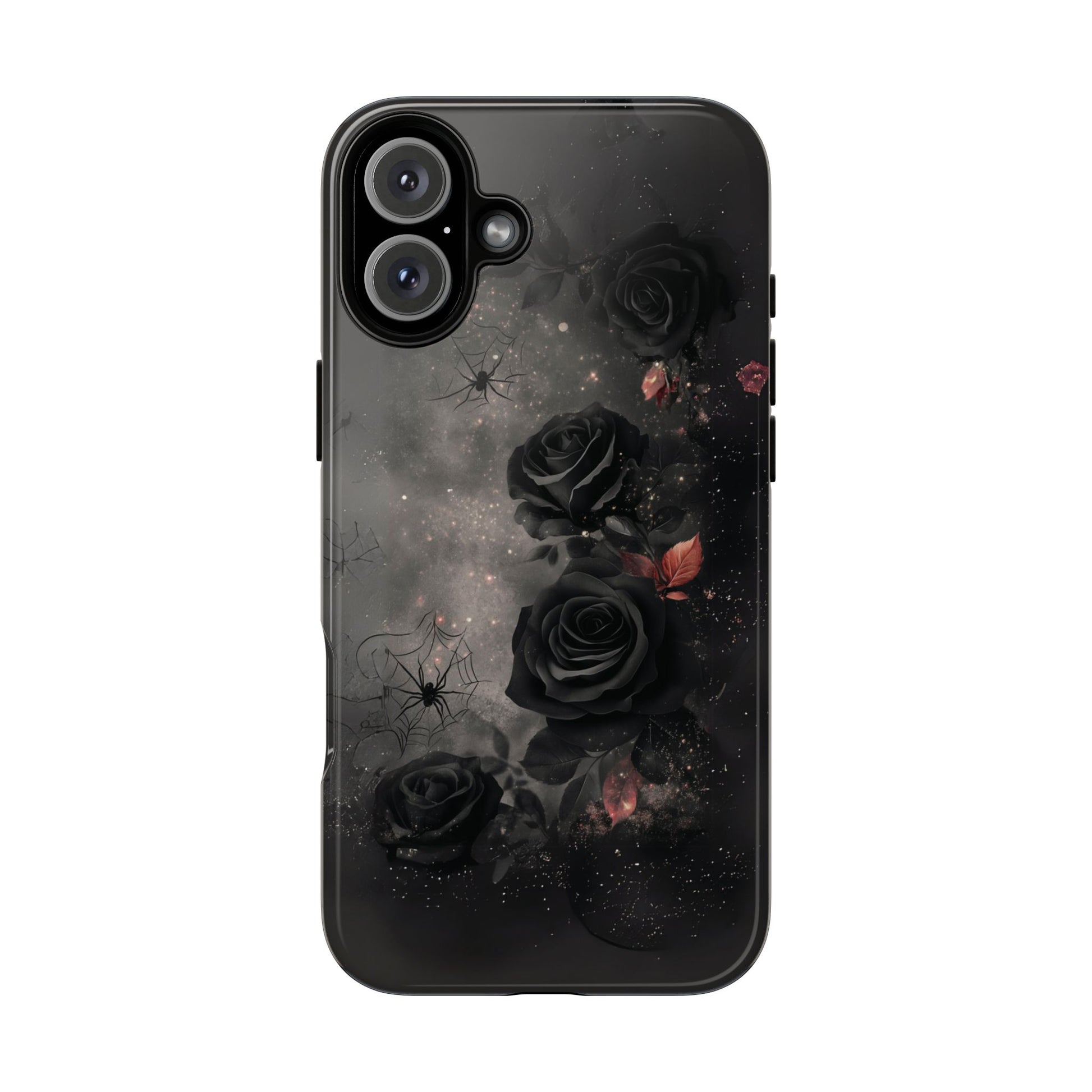 Gothic Floral Phone Case Dark Academia Black Roses Spider Webs Space Witchcraft Night Sky iPhone 13 14 15 16 Pro Max Galaxy Pixel