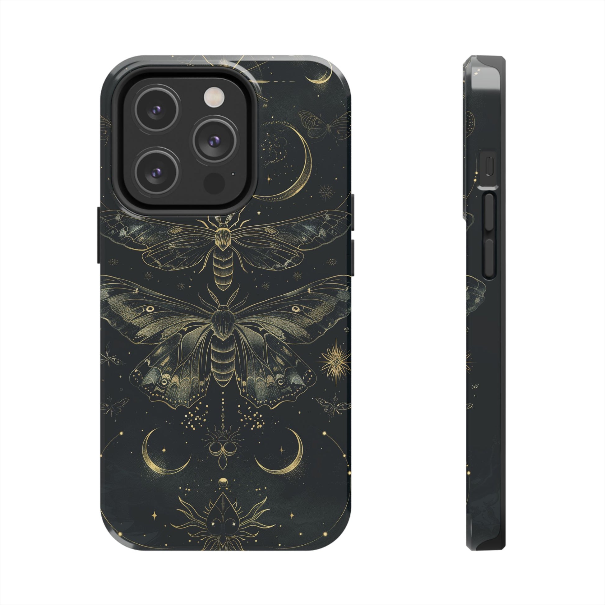 C Dark Academia Mystical Phone Case, Mystical Moth Phone Case, Vintage Magic Witchcraft iPhone Cover, Esoteric Nature Art, iPhone 15 Pro Max