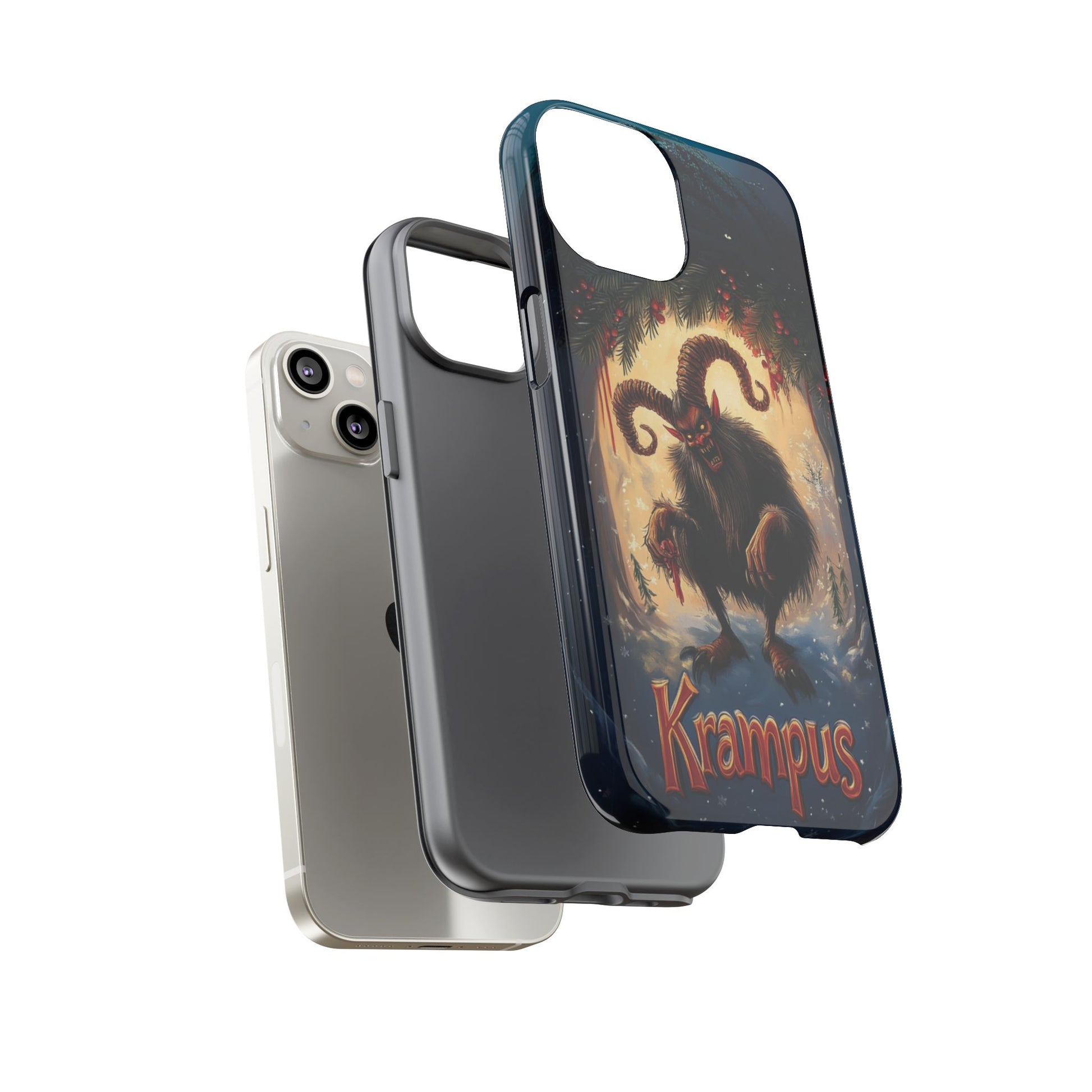 Krampus Christmas Phone Case Gothic Holiday Traditional Design Scary Merry Santa Claus iphone 13 14 15 16 Pro Max Galaxy Pixel