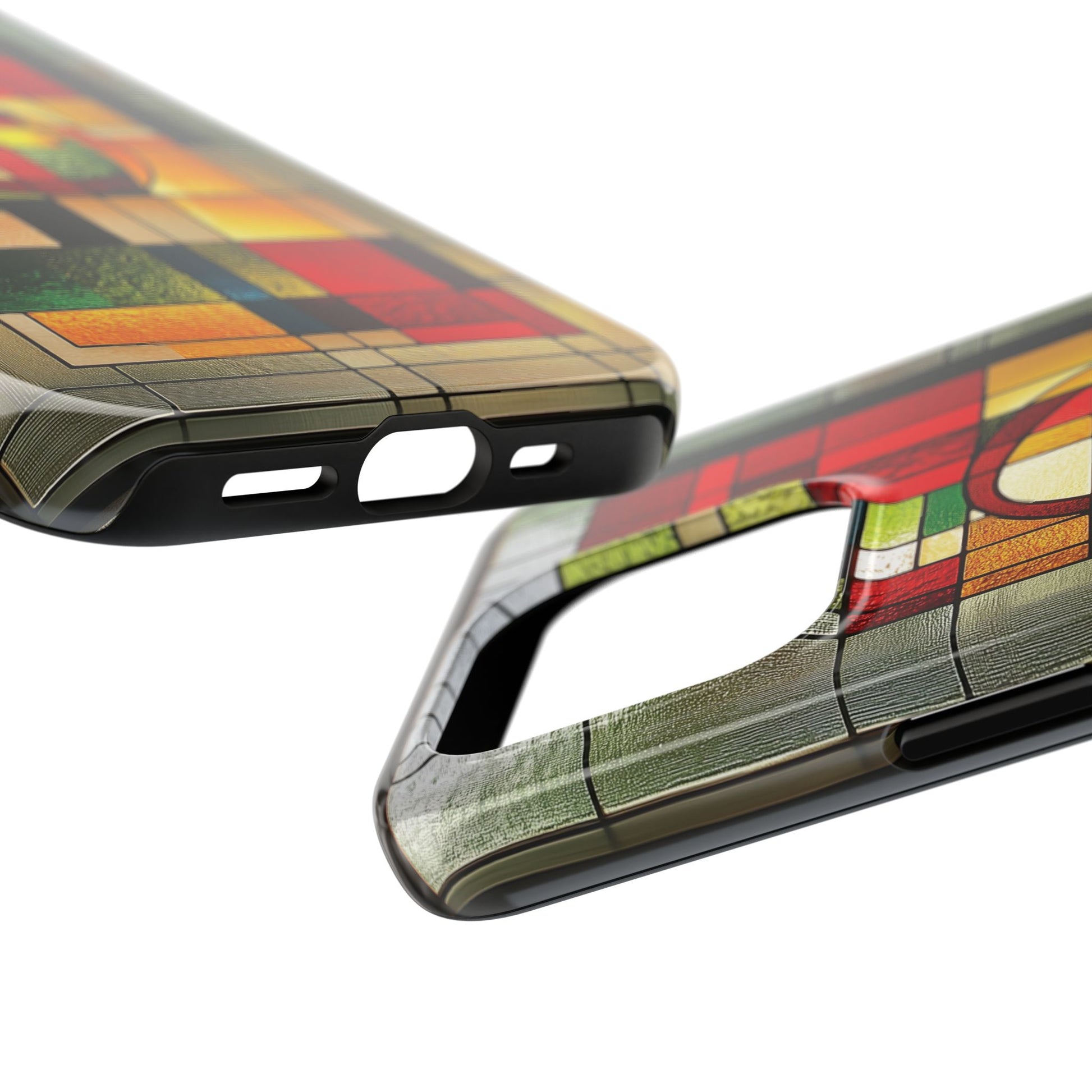 Realistic Stained Glass Phone Case Artistic iPhone Case Architectural Design, Art Deco iphone Case, iPhone 15 Pro Max Samsung Galaxy S23