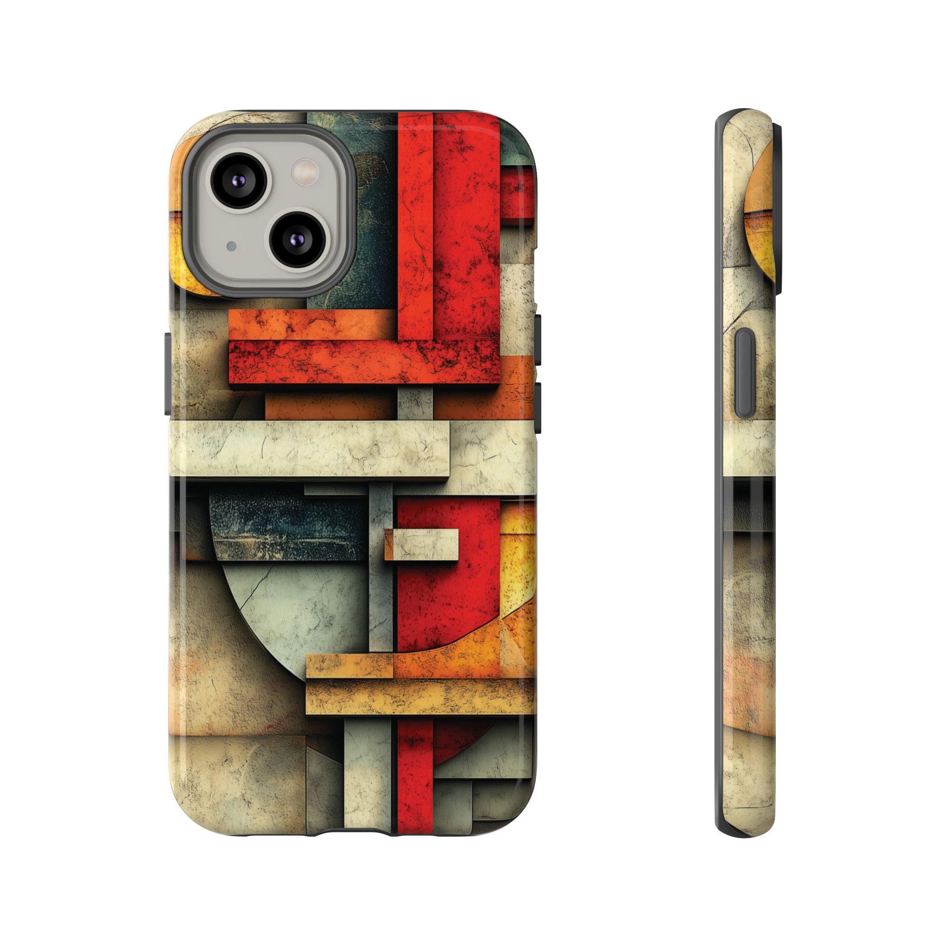Red Prairie Style Frank Lloyd Wright Usonian Phone Case Geometric Stained Glass Art Deco Marble Gold 13 14 15 16 iPhone Pro Max Galaxy Pixel