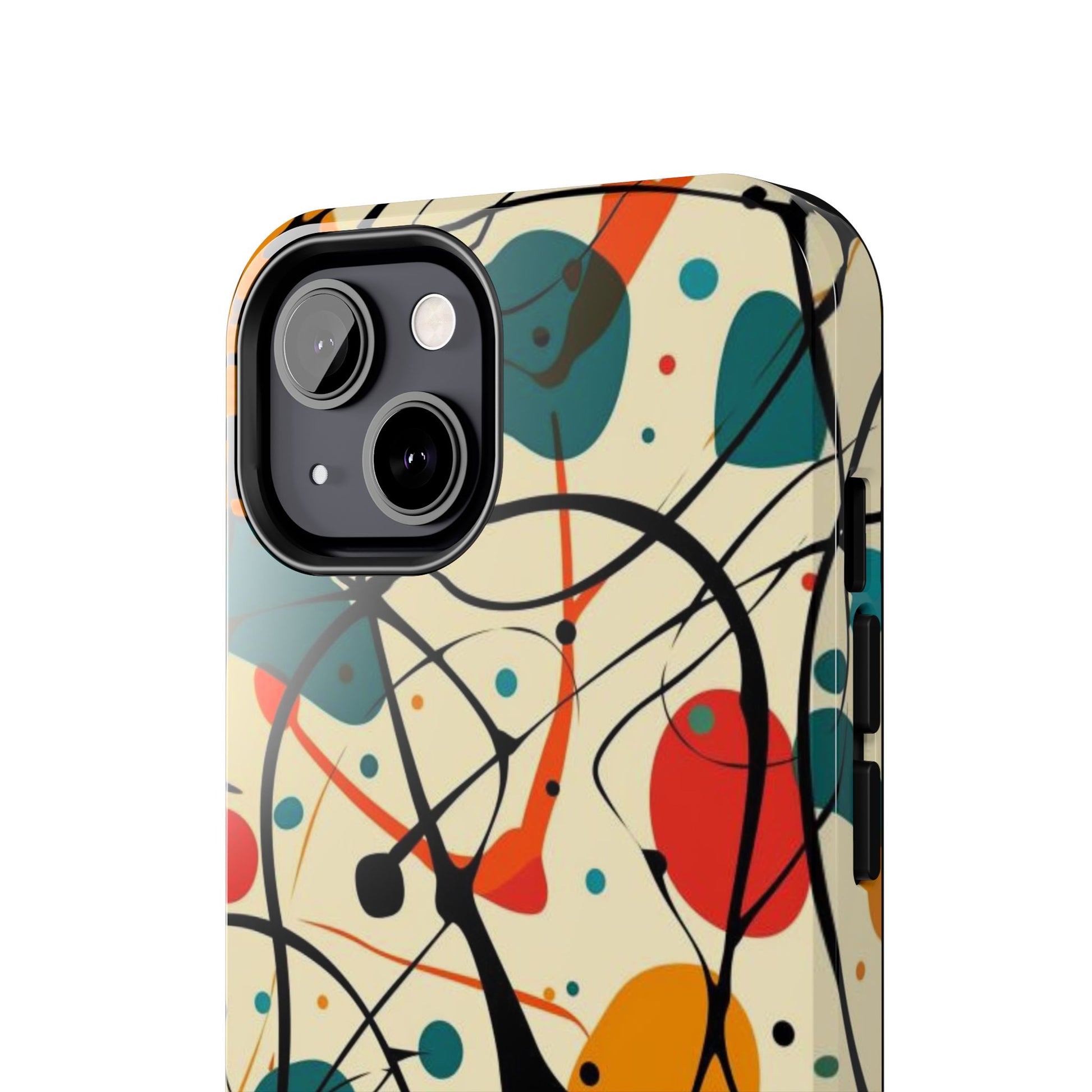 Mid Mod Phone Case,  Colorful Mid Mod Design Durable Phone Case, Vibrant and Stylish iPhone Tough Cover, iphone 15 case, iphone 14 pro max