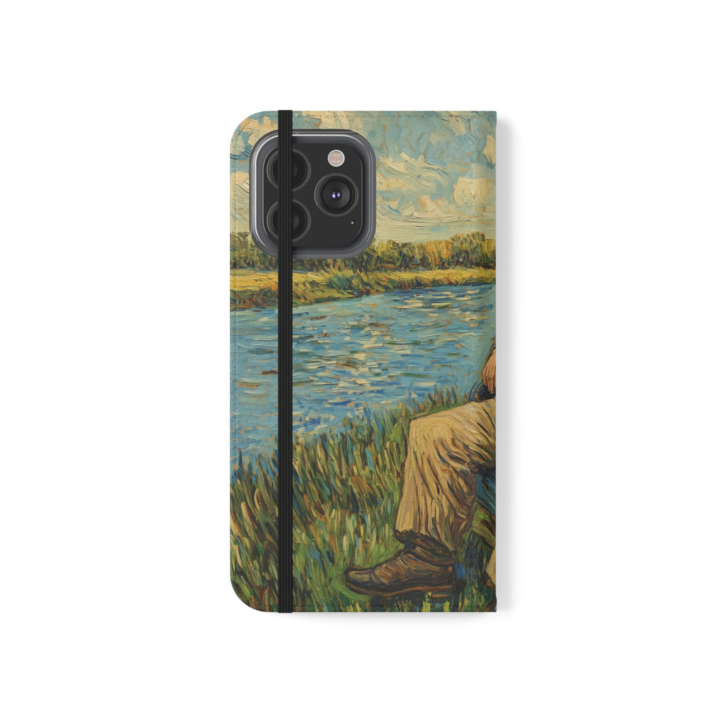 Flip Phone Case Painting A Van Gogh Down by the River iPhone 16 Pro Max  Galaxy