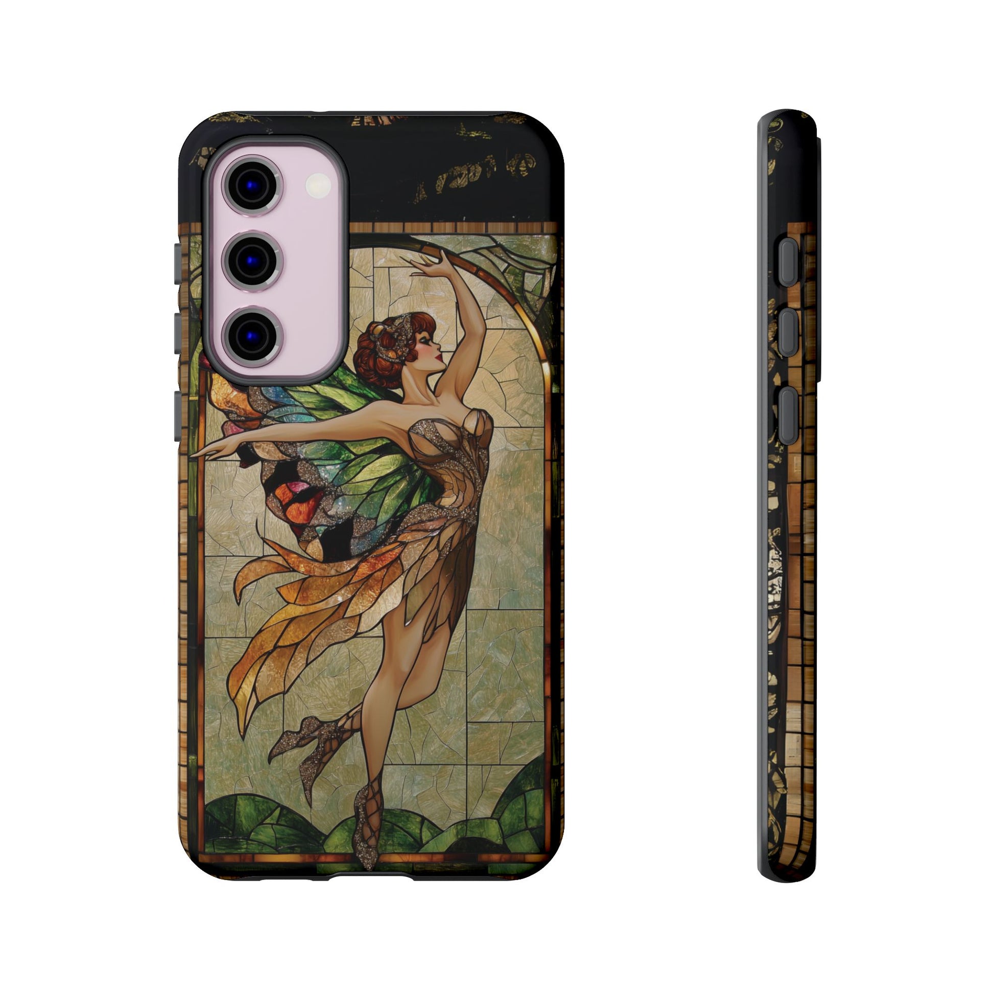 Fairy Phone Case Art Deco Woman Phone Case 1920s Art Nouveau Design in Stained Glass Alphonse Mucha Style Gatsby Style Poster