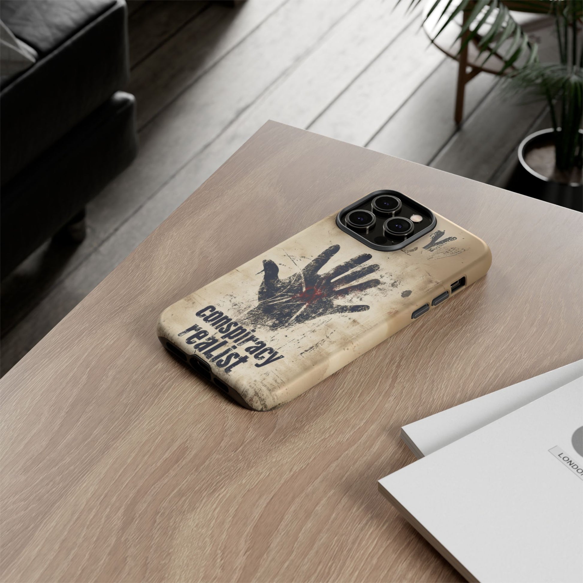 Conspiracy Theories Paranormal Mystery UFO X-Files Inspired Ghostly Hand Conspiracy Realist Cryptid iPhone 13 14 15 16 Pro Max Galaxy Pixel