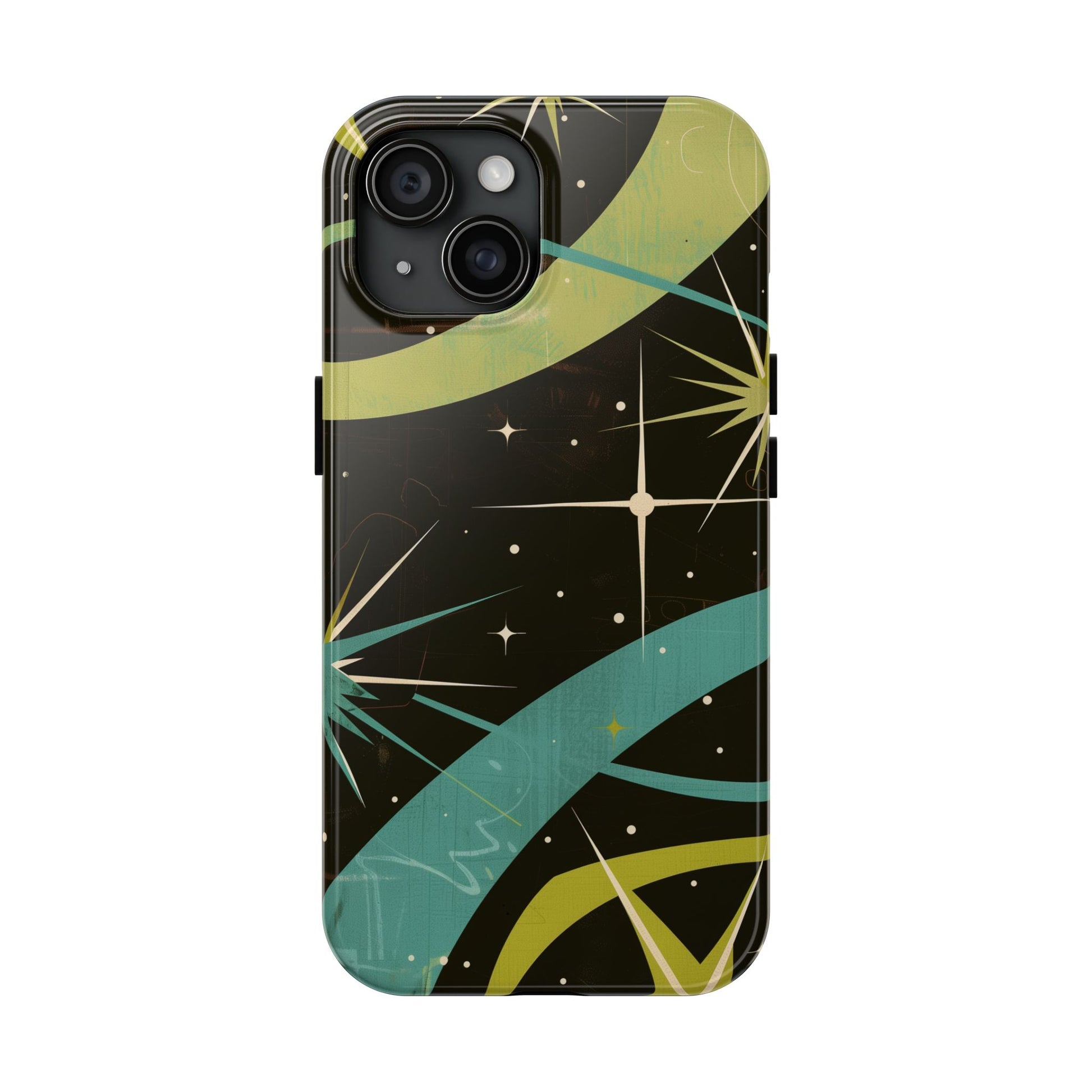 Mid Century Modern Star Design Phone Case, Earth Tone Colors, Retro Style Smartphone Cover, Vintage Phone Case, iPhone 14 Case, Apple iPhone