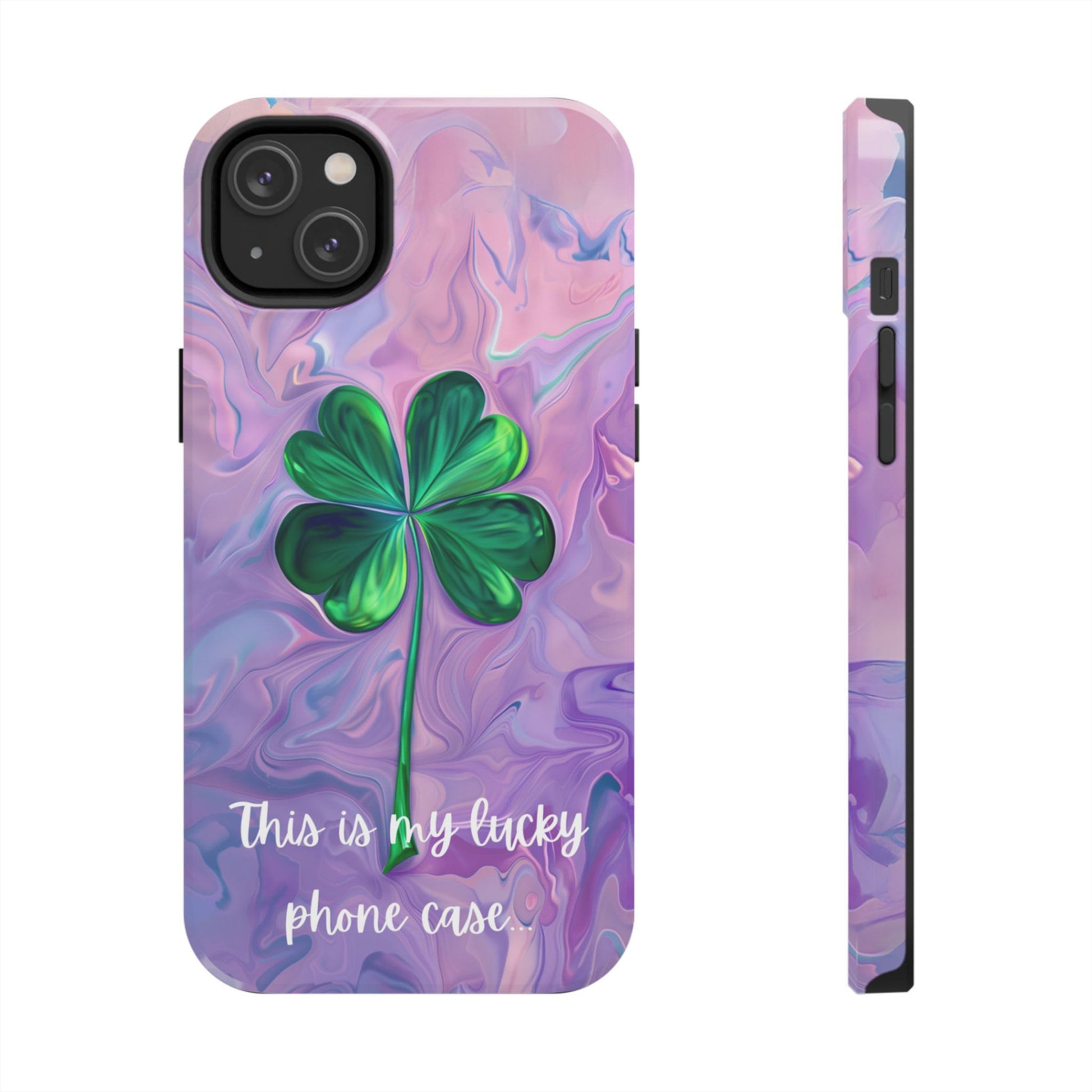 St Patrick's Day Lucky Phone Case Four Leaf Clover Durable Phone Case Good Luck Charm Protective iPhone 13 14 15 16 Pro Max Plus Galaxy