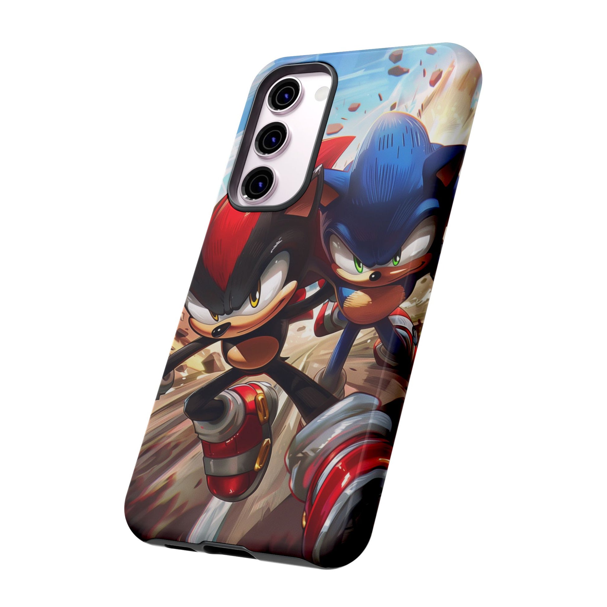 Sonic and Shadow Phone Case, Sonic and Shadow, Tough Android Case, Fun Video Game Phone Case, Retro Game Case, SEGA Video Game Android Case