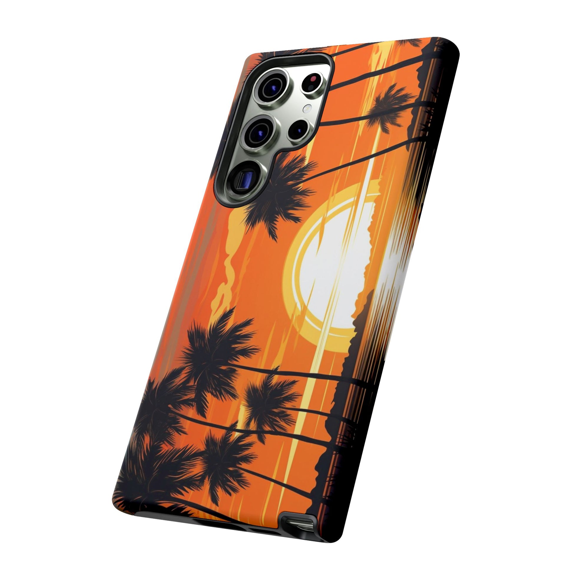 Sunset Palm Trees Tough Phone Cases for iPhone and Android