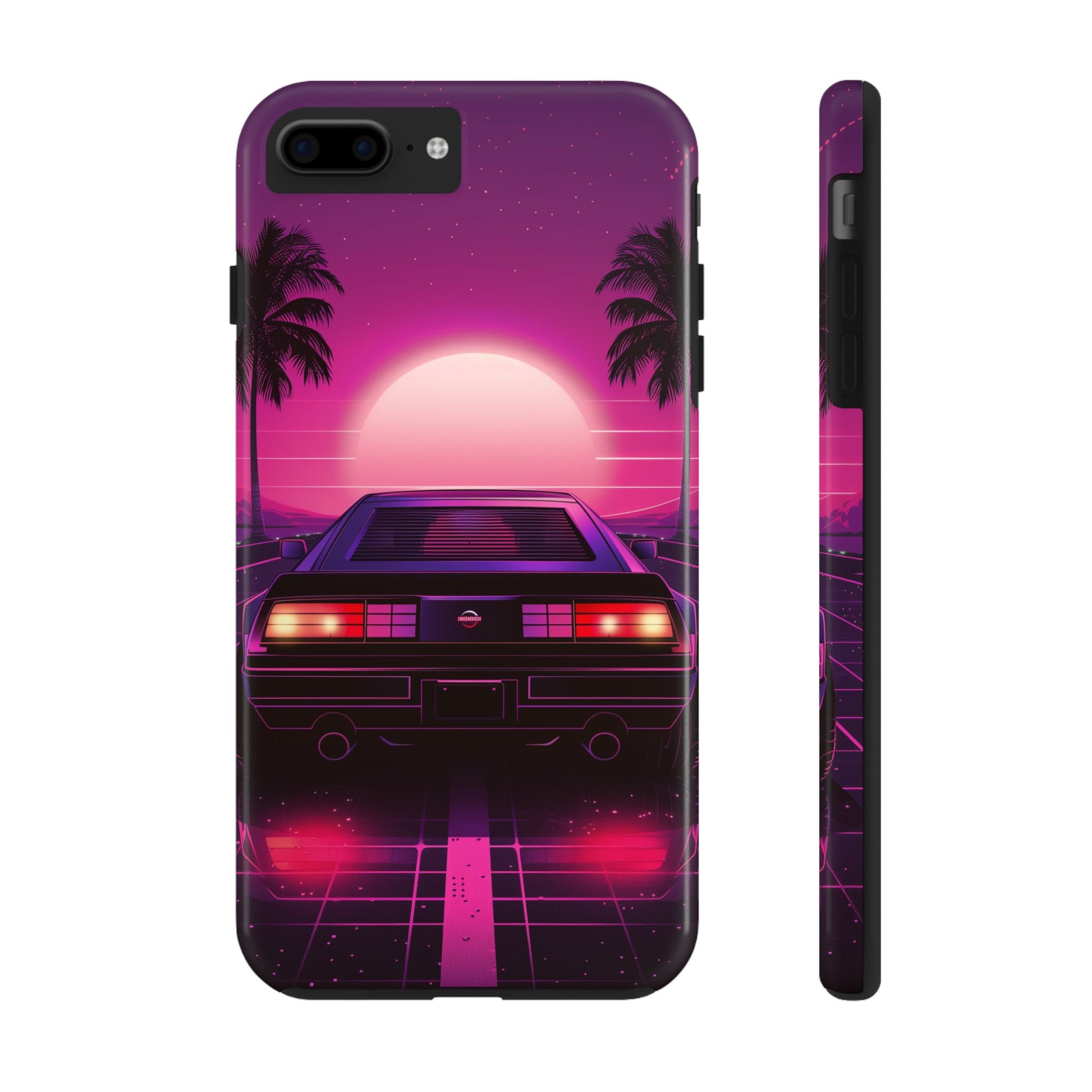 Durable 80s Retro Car Phone Case - Tough Vintage Design - Protective Mobile Cover - Fun Classic Car Accessory