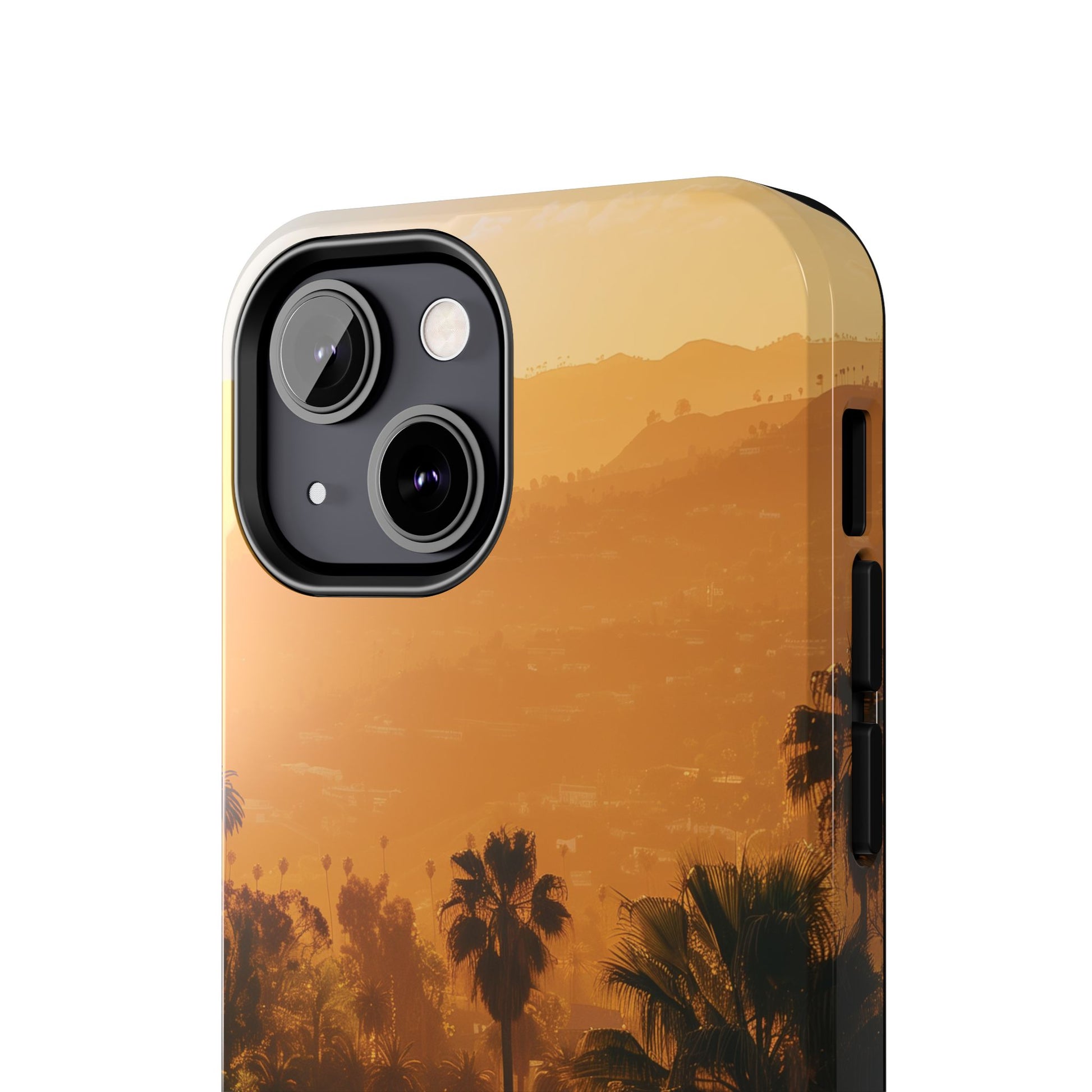 Los Angeles Sunset iPhone Case, Golden Hour Scenic View, Hollywood Hills Sunset Phone Case, Palm Trees Phone Case, iphone 15 pro max case