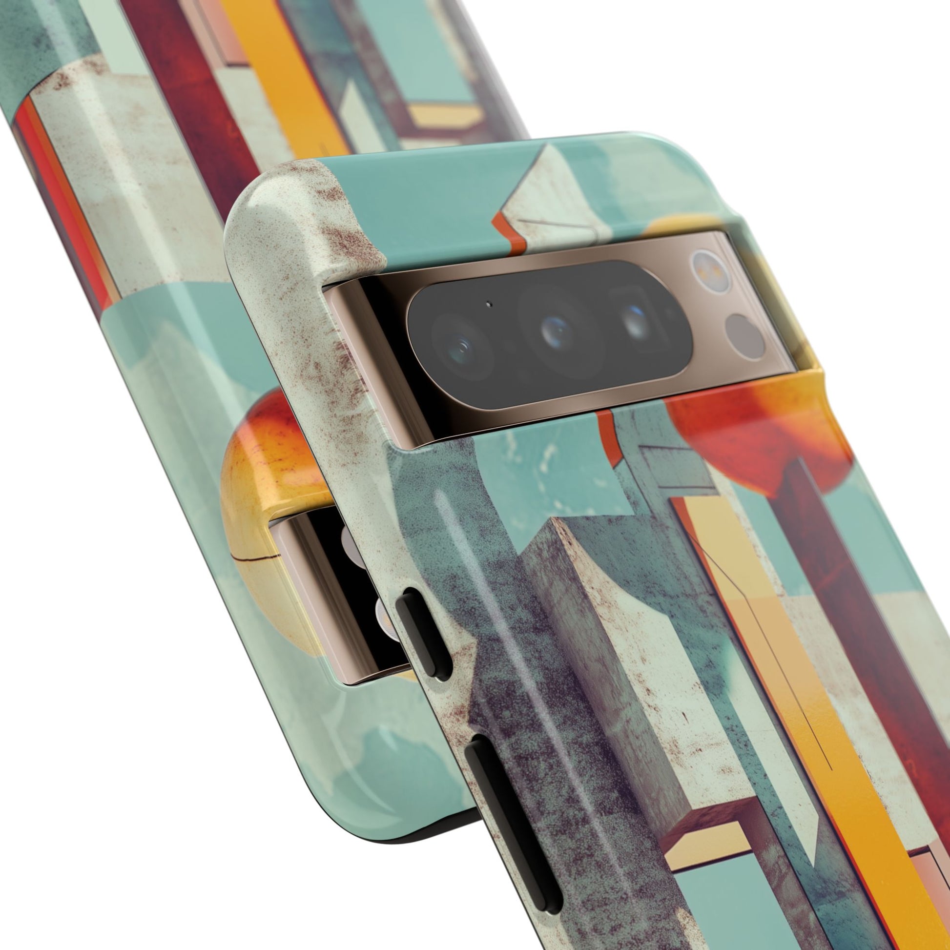 Future City Frank Lloyd Wright Tomorrow Land Usonian Phone Case Geometric Art Deco Marble Gold 13 14 15 16 iPhone Pro Max Galaxy Pixel