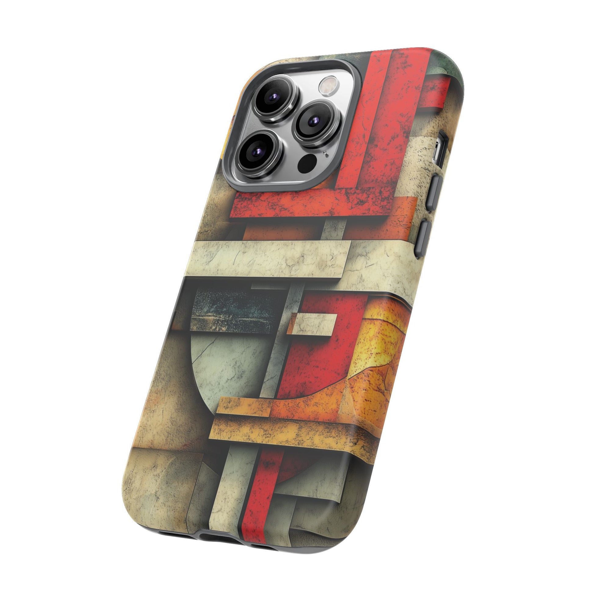 Red Prairie Style Frank Lloyd Wright Usonian Phone Case Geometric Stained Glass Art Deco Marble Gold 13 14 15 16 iPhone Pro Max Galaxy Pixel