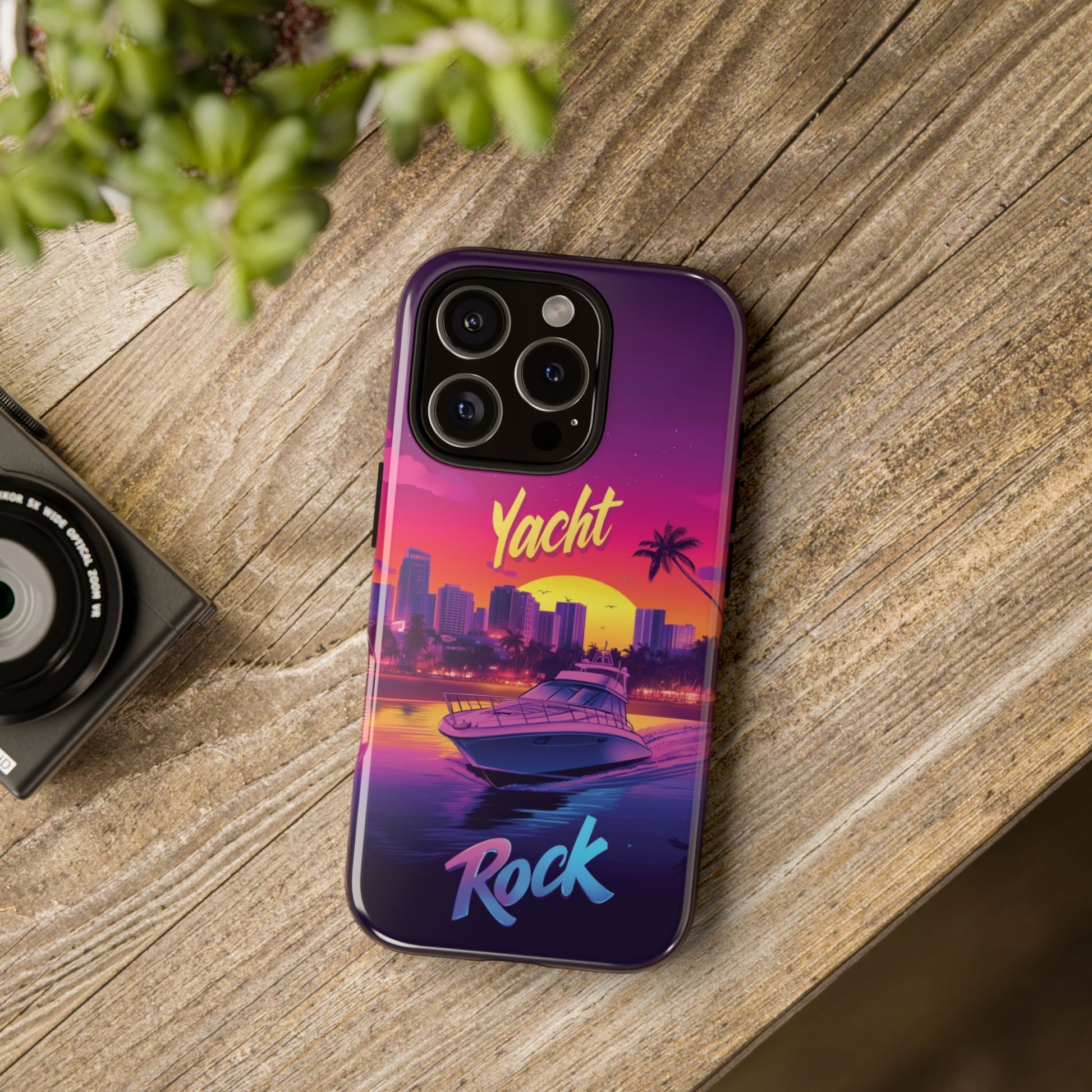 Yacht Rock Custom Phone Case iPhone 13 14 15 16 Pro Max Sunset Cruise Harbor Miami Vice Yacht Rock Gift Boating Captain South Beach Surfing