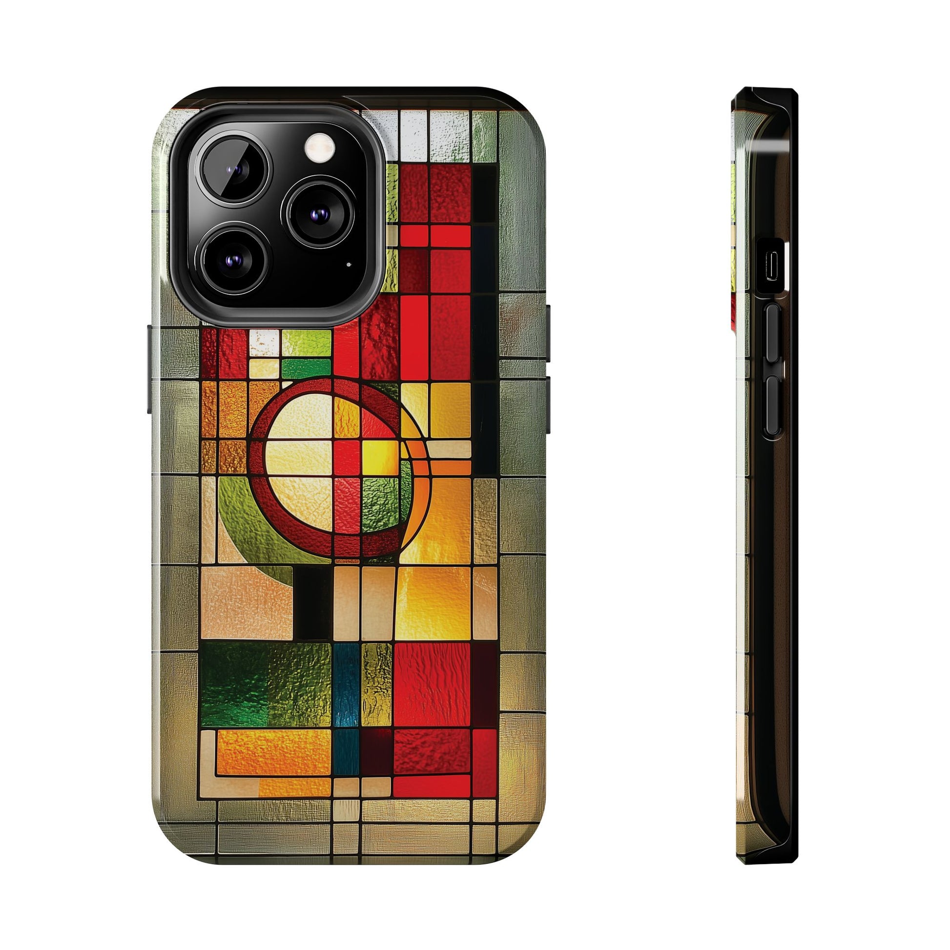 Realistic Stained Glass Phone Case Artistic iPhone Case Architectural Design, Art Deco iphone Case, iPhone 15 Pro Max Samsung Galaxy S23