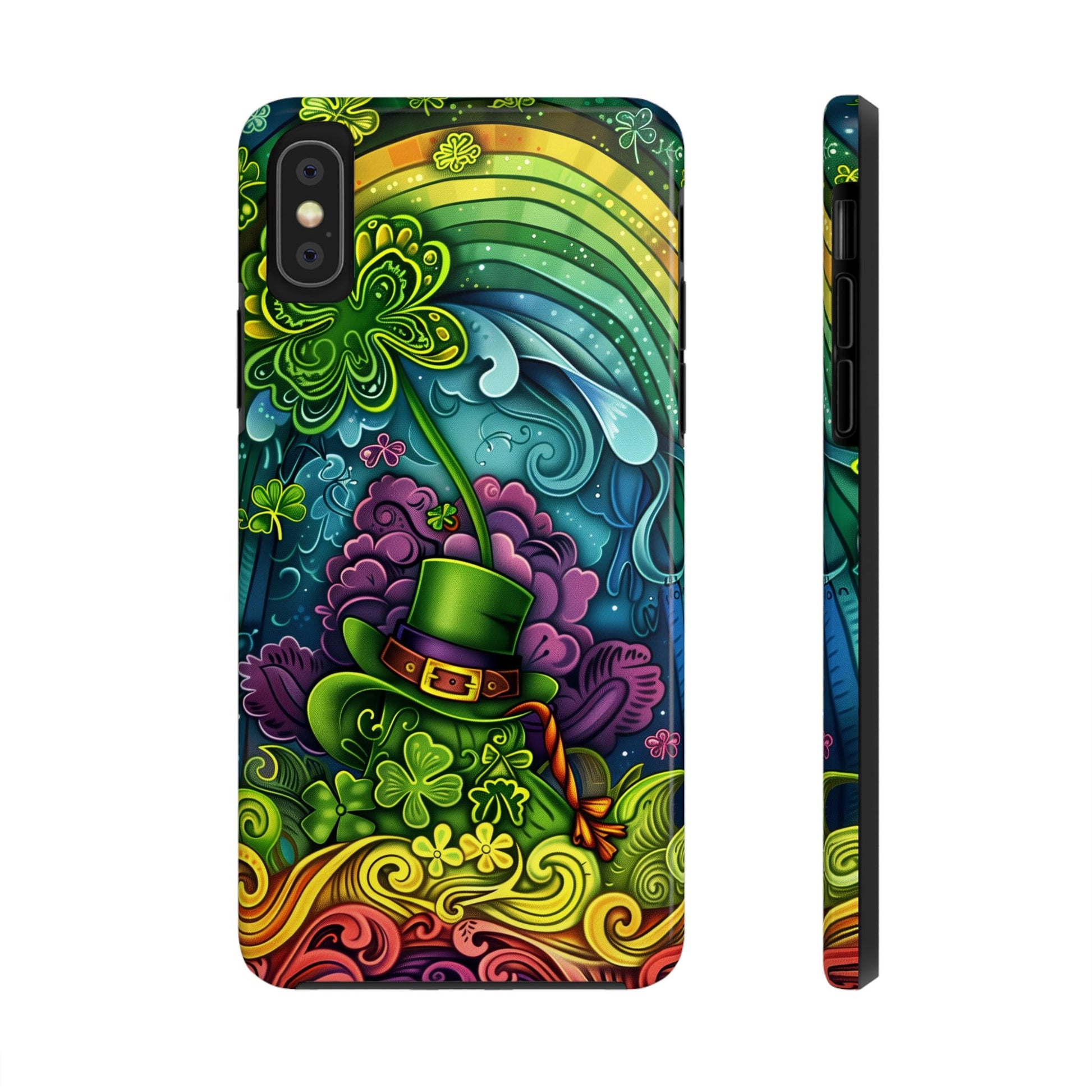 St. Patrick's Day Lucky Phone Case, Green Shamrock Protective Cover, Durable Irish Luck Phone Accessory, Holiday Gift Idea