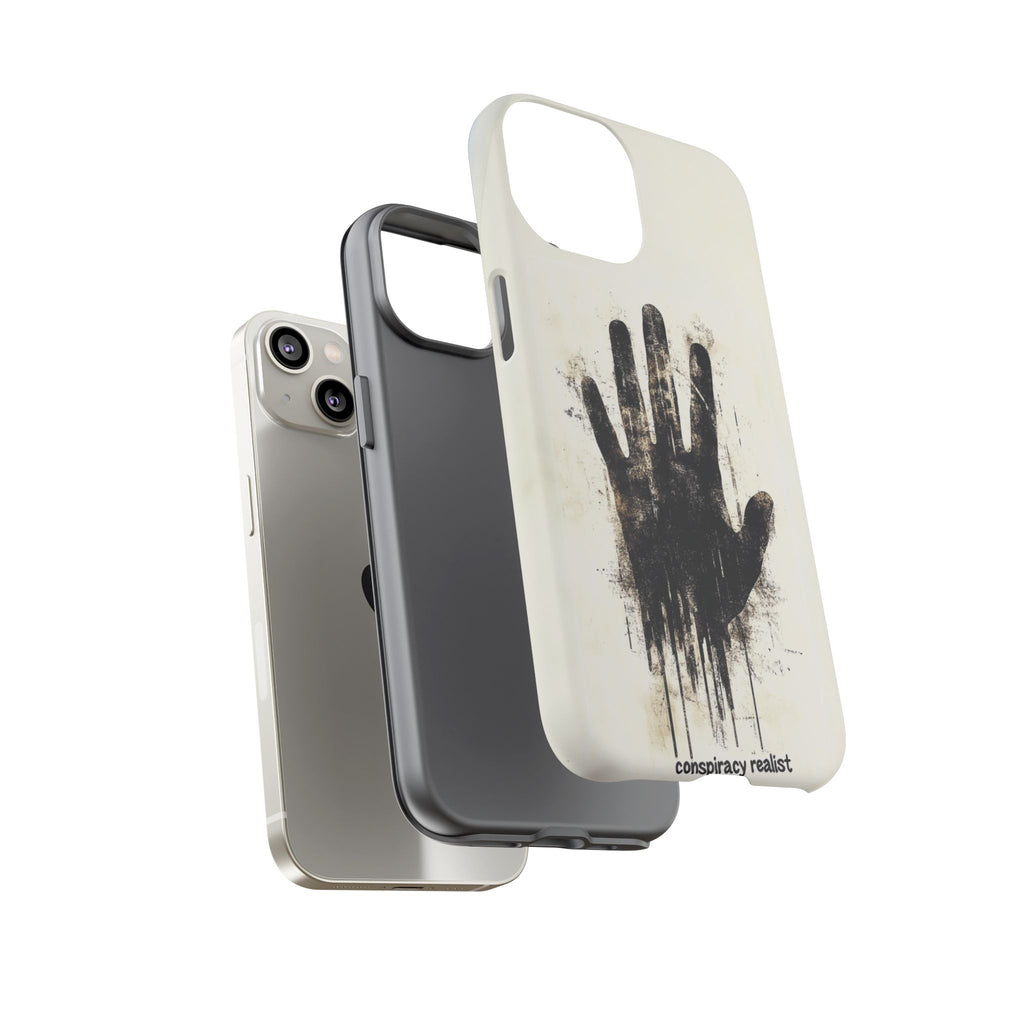 Conspiracy Realist Paranormal Mystery Design X-Files Inspired Ghostly Hand Conspiracy Theory Creepy iPhone 13 14 15 16 Pro Max Galaxy Pixel