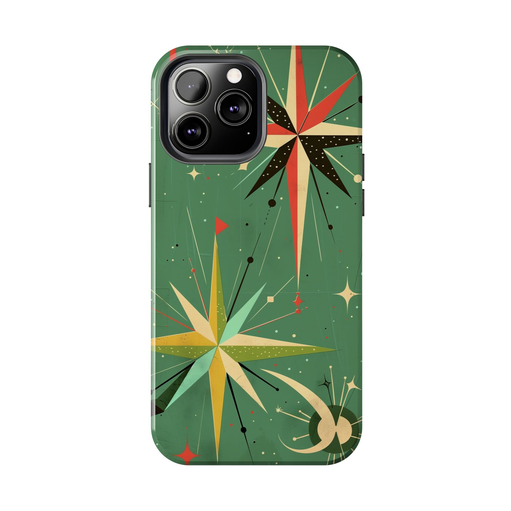 Mid Century Modern Star Design Phone Case, Earth Tone Colors, Retro Style Smartphone Cover, Vintage Phone Case, iPhone 14 Case, Apple iPhone