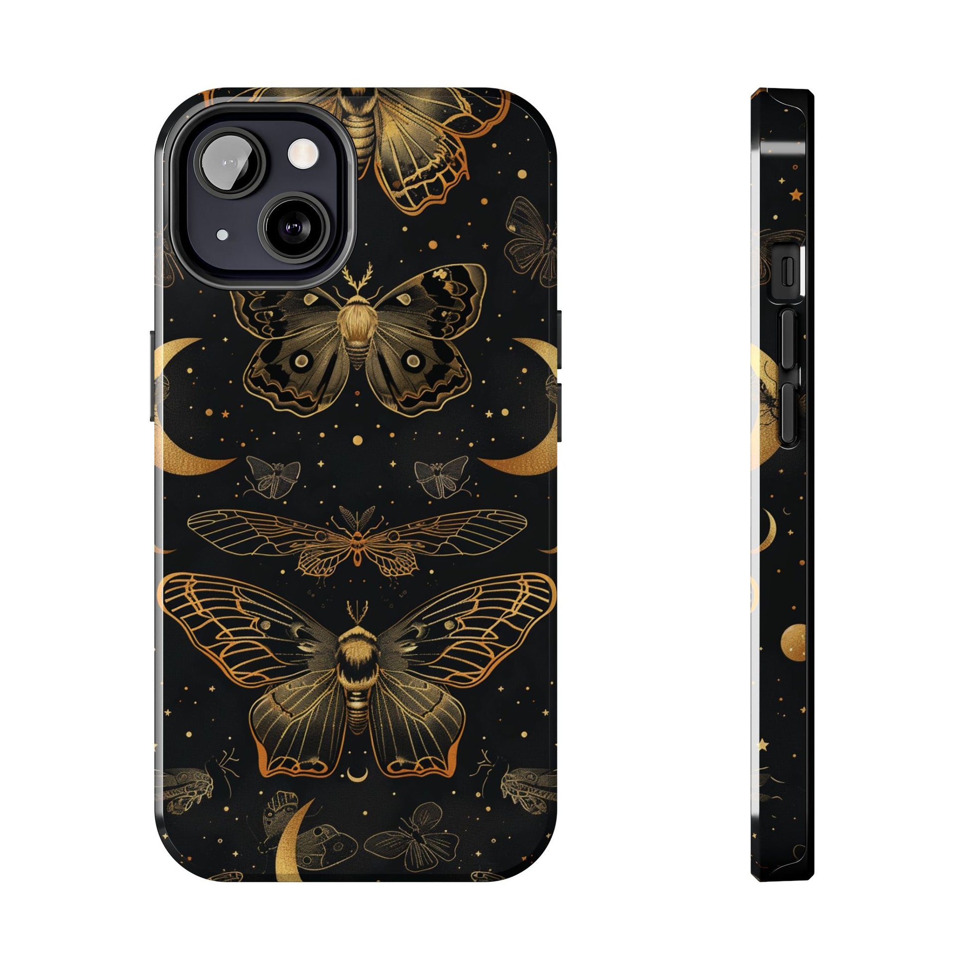 D Dark Academia Mystical Phone Case, Mystical Moth Phone Case, Vintage Magic Witchcraft iPhone Cover, Esoteric Nature Art, iPhone 15 Pro Max