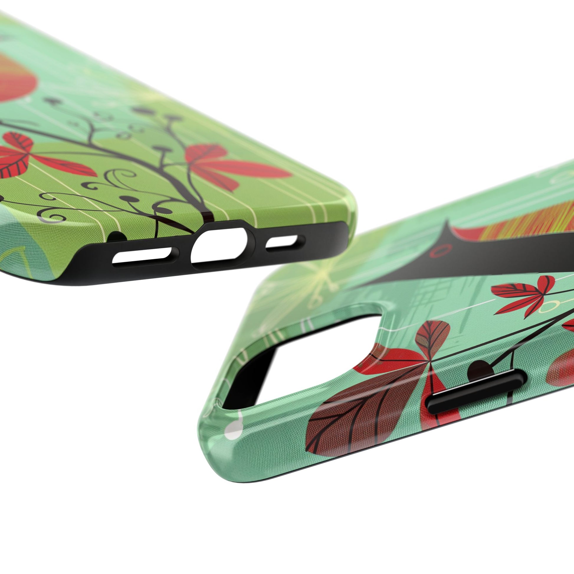 Mid Century Modern Animal Phone Case, Atomic Birds, Bird Iphone Case,Earth Tone Colors, Retro Style Smartphone Cover, iphone 14 Case, Apple