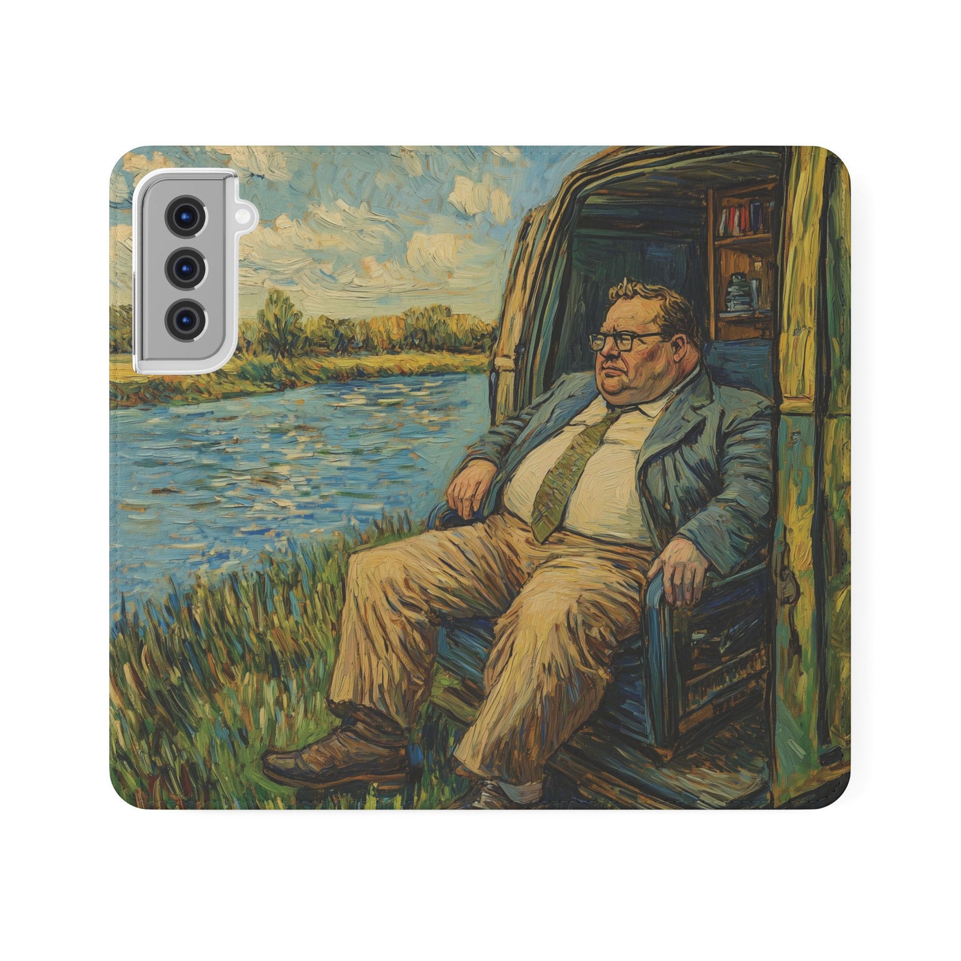 Flip Phone Case Painting A Van Gogh Down by the River iPhone 16 Pro Max  Galaxy