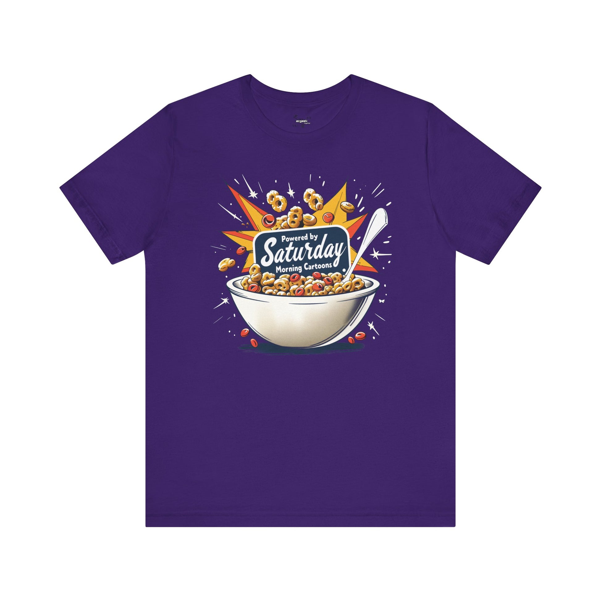 Saturday Morning Cartoons T-shirt, Retro Bowl of Cereal Graphic Tee, Nostalgic Shirt for Cartoon Lovers