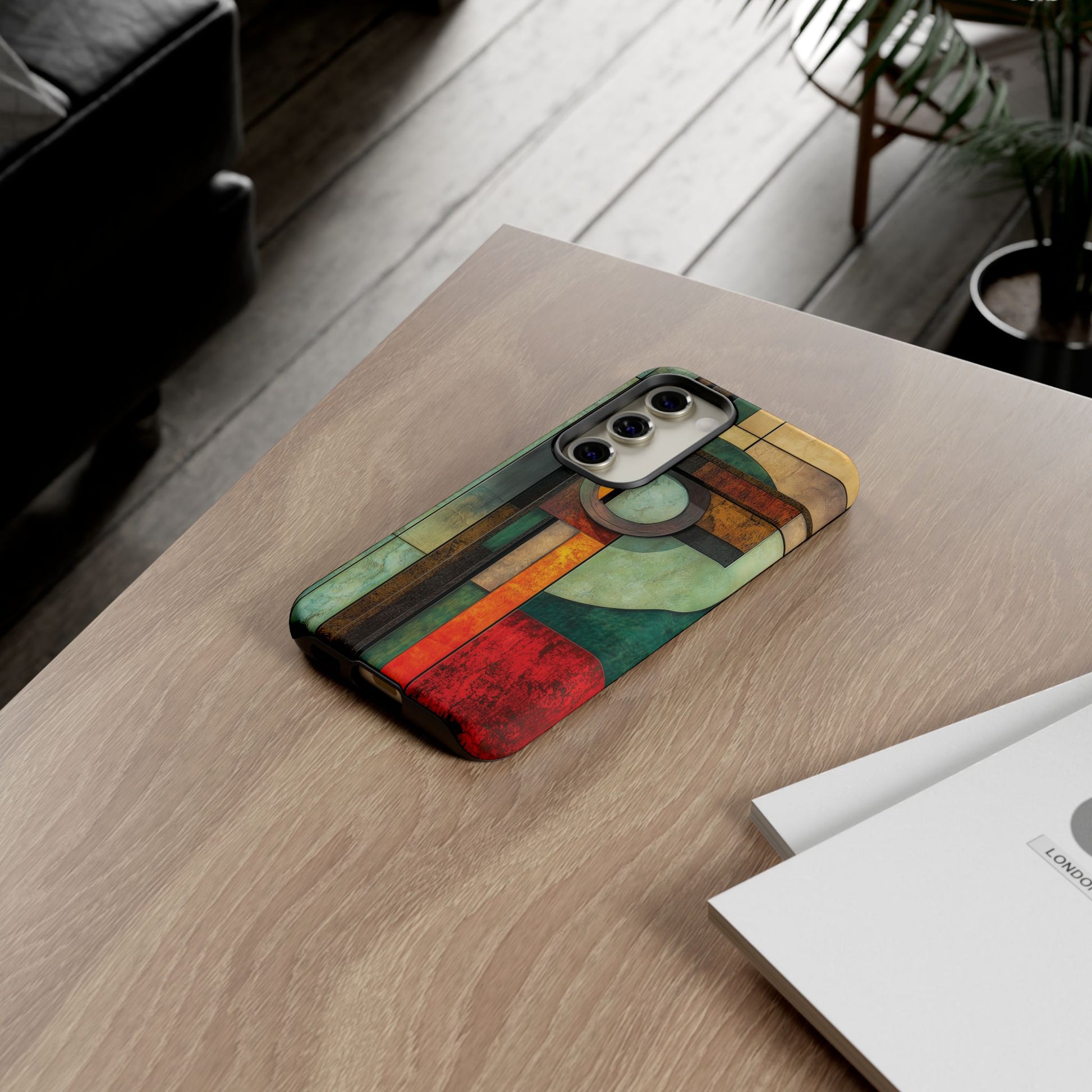 Natural Prairie Style Frank Lloyd Wright Usonian Phone Case Geometric  Art Deco Marble Gold 13 14 15 16 iPhone Pro Max Galaxy Pixel