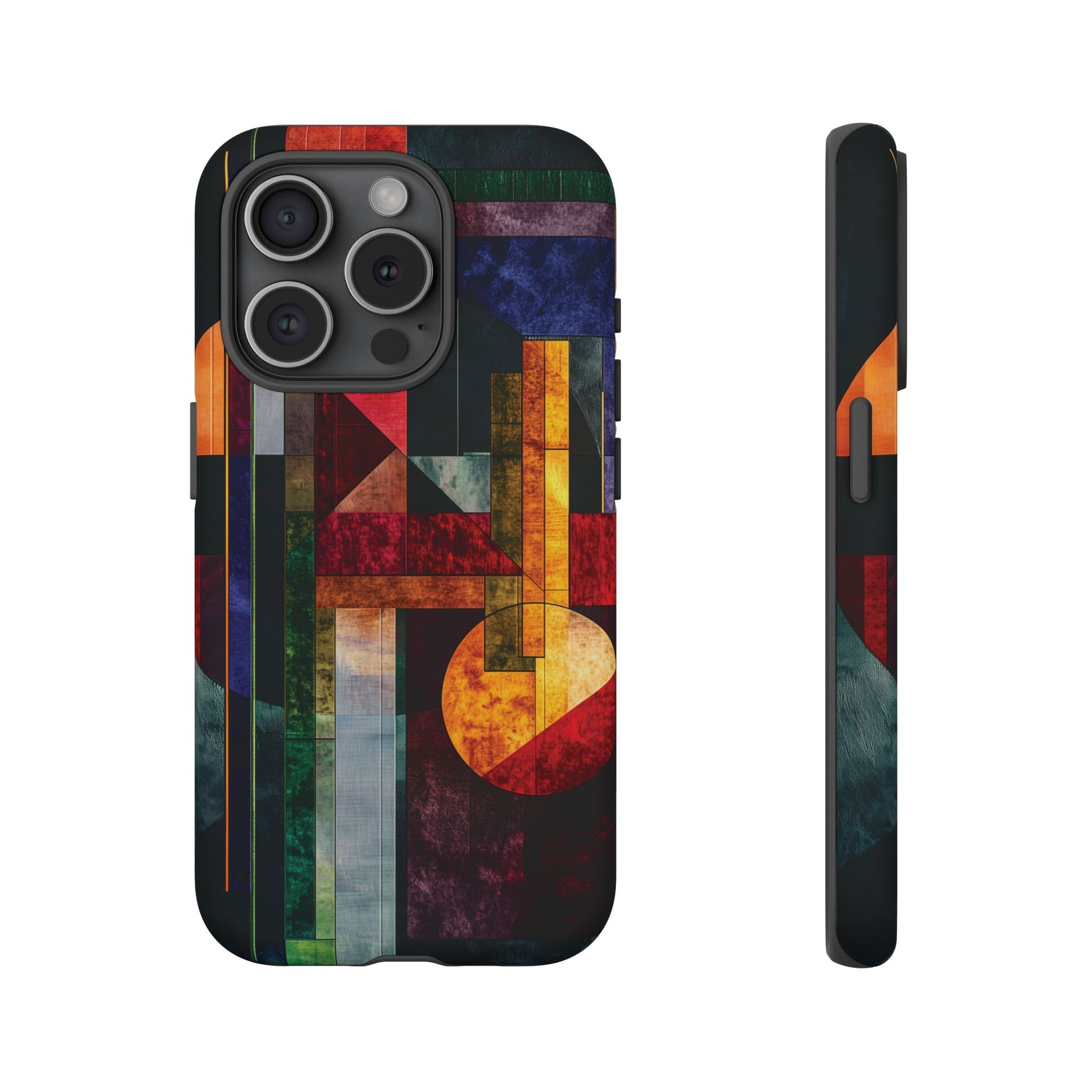 Darker Style Frank Lloyd Wright Usonian Phone Case Geometric Stained Glass Art Deco Marble Gold 13 14 15 16 iPhone Pro Max Galaxy Pixel