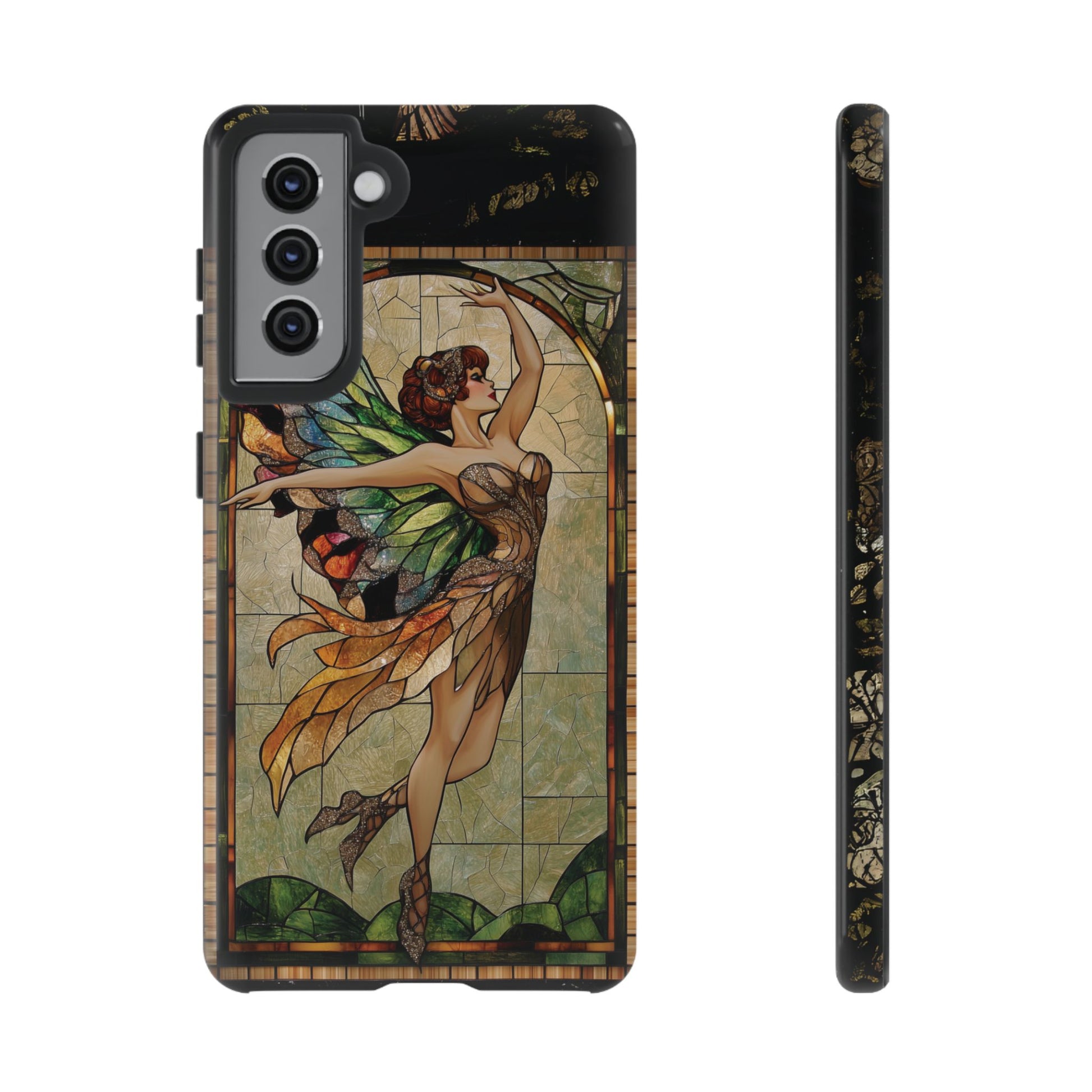 Fairy Phone Case Art Deco Woman Phone Case 1920s Art Nouveau Design in Stained Glass Alphonse Mucha Style Gatsby Style Poster