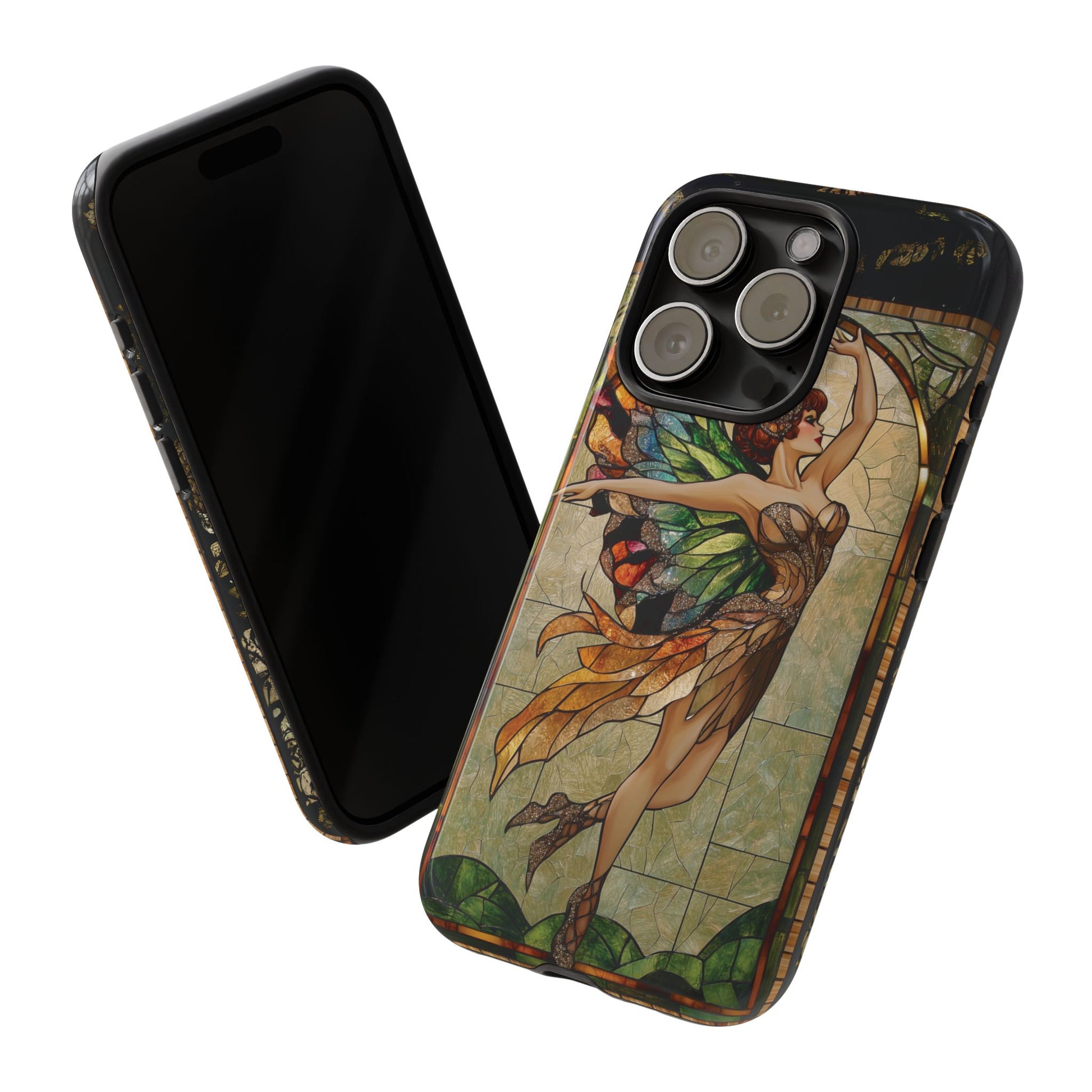 Fairy Phone Case Art Deco Woman Phone Case 1920s Art Nouveau Design in Stained Glass Alphonse Mucha Style Gatsby Style Poster