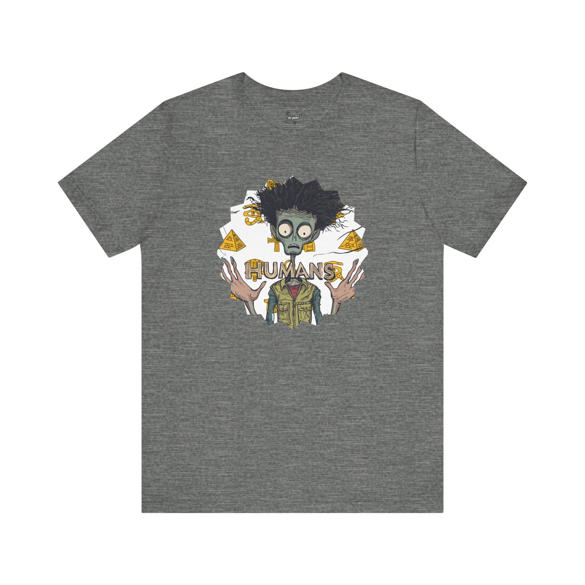 Alien Conspiracy Theory Ancient Human Fan Graphic Tee Crazy Hair Pyramids Egyptians UFO Shirt Extraterrestrial