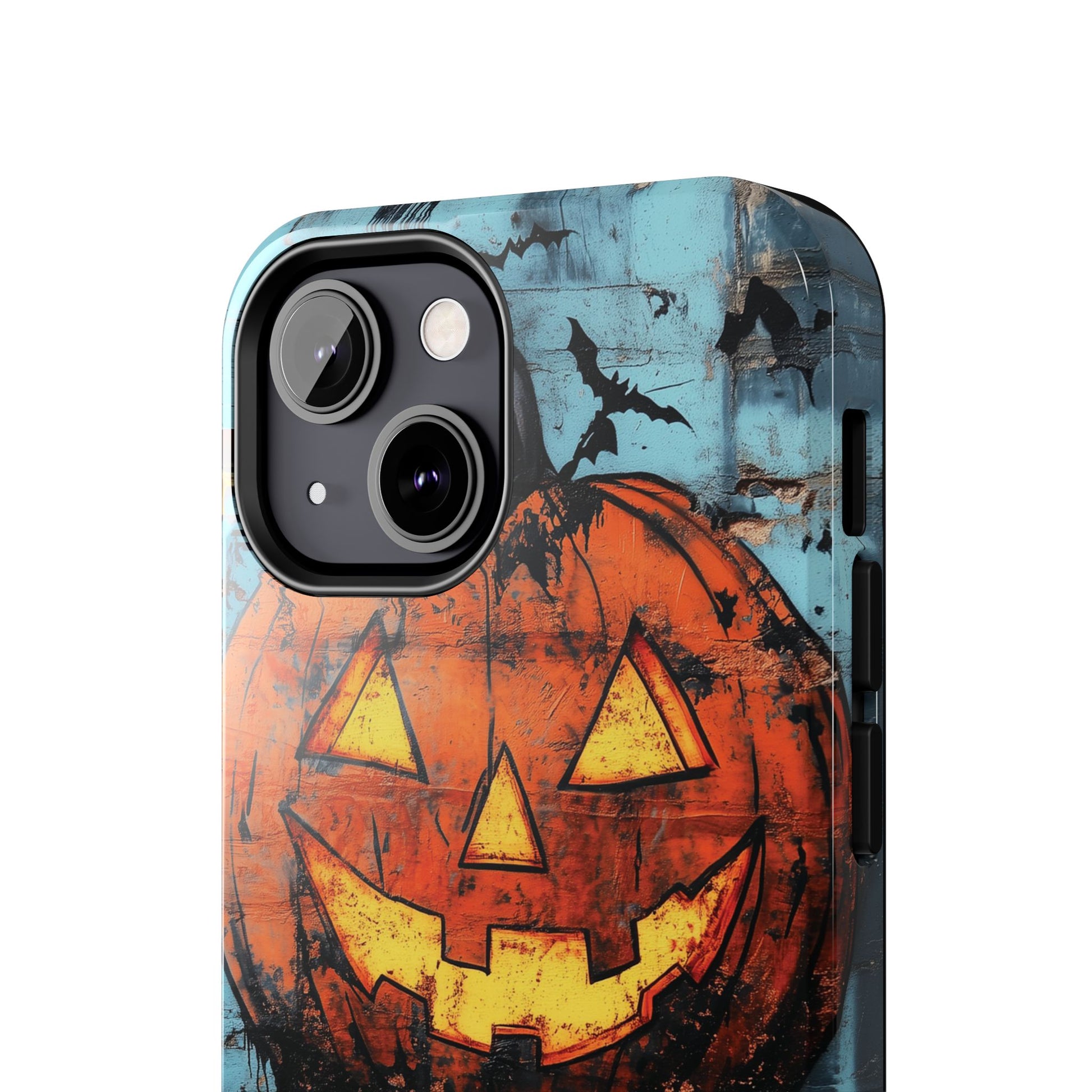 Autumn Artistic Halloween Fall Pumpkin Jack Wall Gothic Dark Academia Street Art Urban Graffiti Phone Case Street iPhone 15 Pro Max Samsung