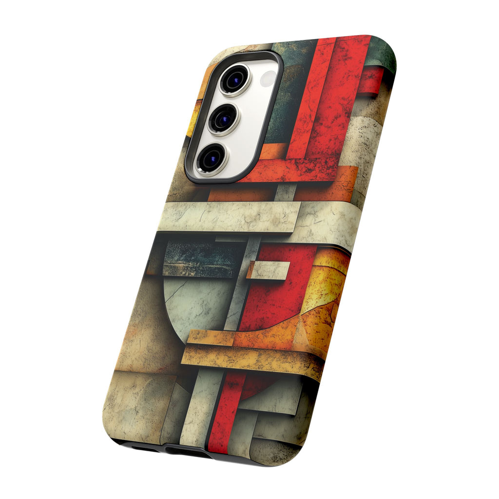 Red Prairie Style Frank Lloyd Wright Usonian Phone Case Geometric Stained Glass Art Deco Marble Gold 13 14 15 16 iPhone Pro Max Galaxy Pixel