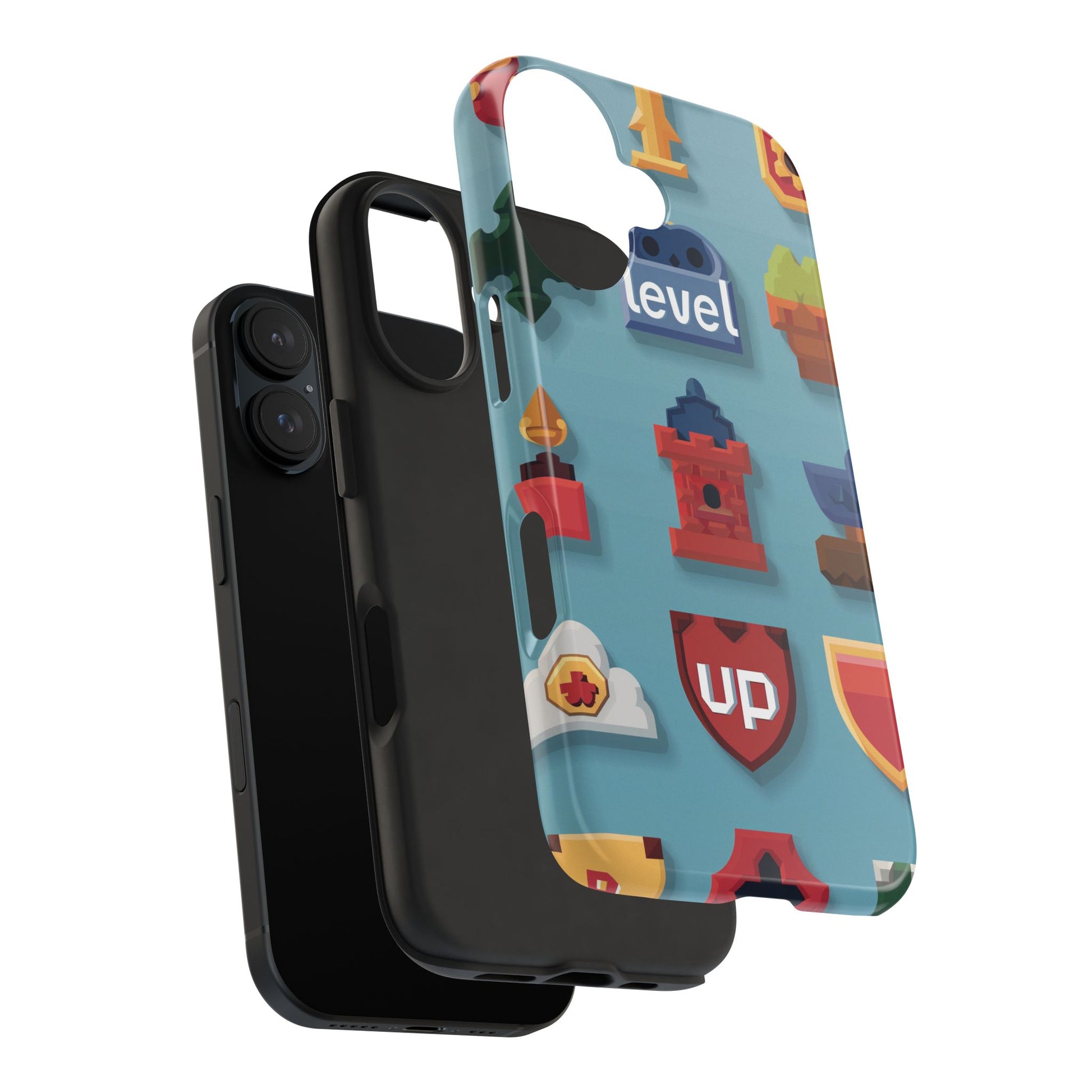 Pixel Art Video Game Level Up Phone Case, Retro Gaming Design, Geeky Gamer Phone Cover, Unique Video Game Art Accessories