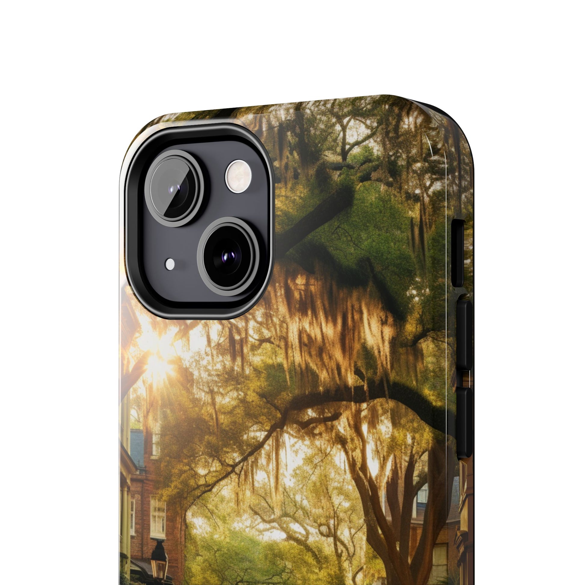 Historic Savannah Georgia Street Scene Phone Case - Unique Protective Cover for iPhone Models, Perfect Souvenir or Gift