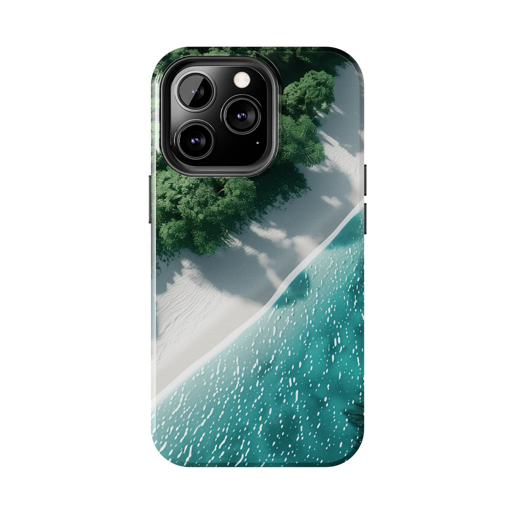 Beach Bliss: Durable iPhone Case with White Sands & Turquoise Waters