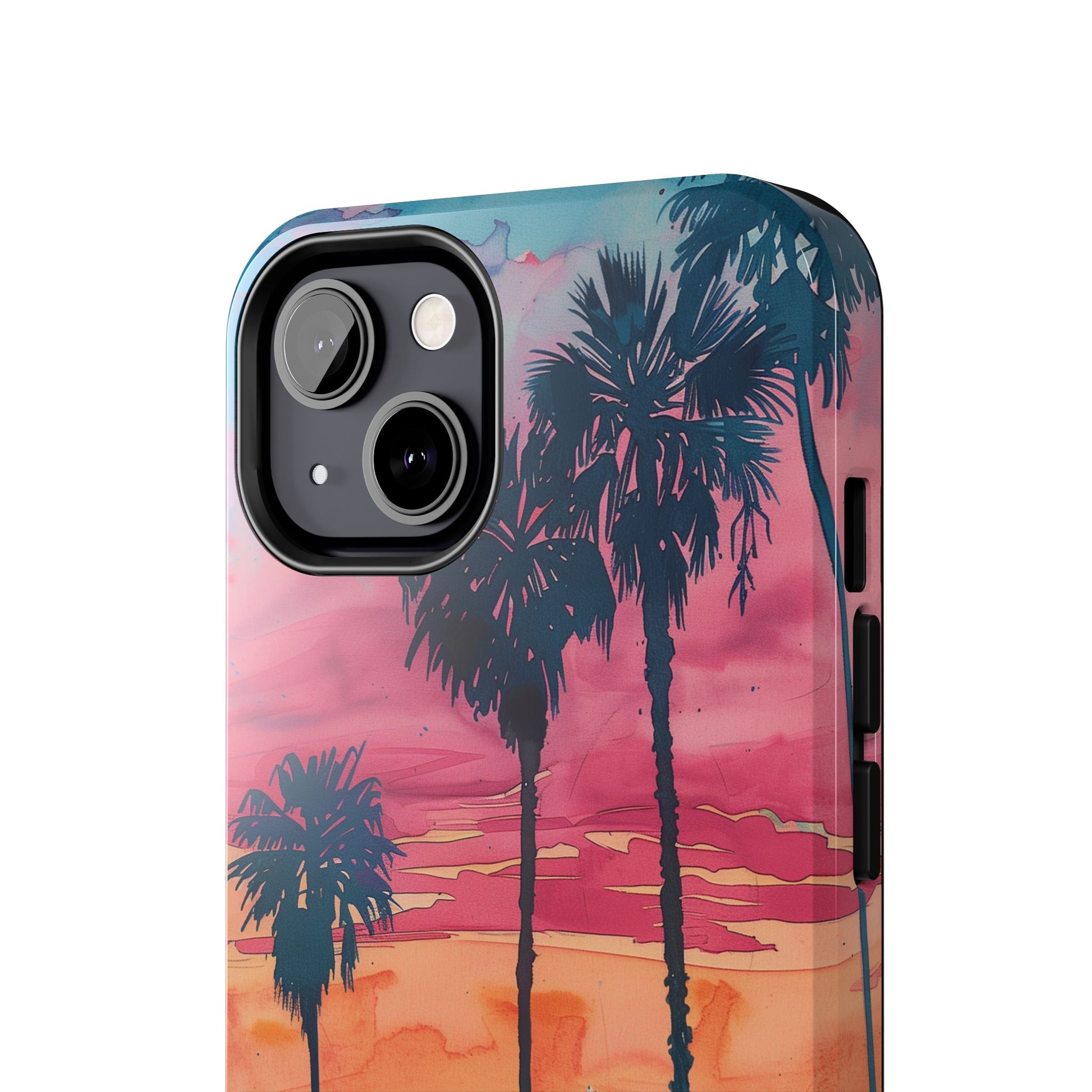 Los Angeles Sunset iPhone Case, Golden Hour Scenic View, Hollywood Hills Sunset Phone Case, Palm Trees Phone Case, iphone 15 pro max case