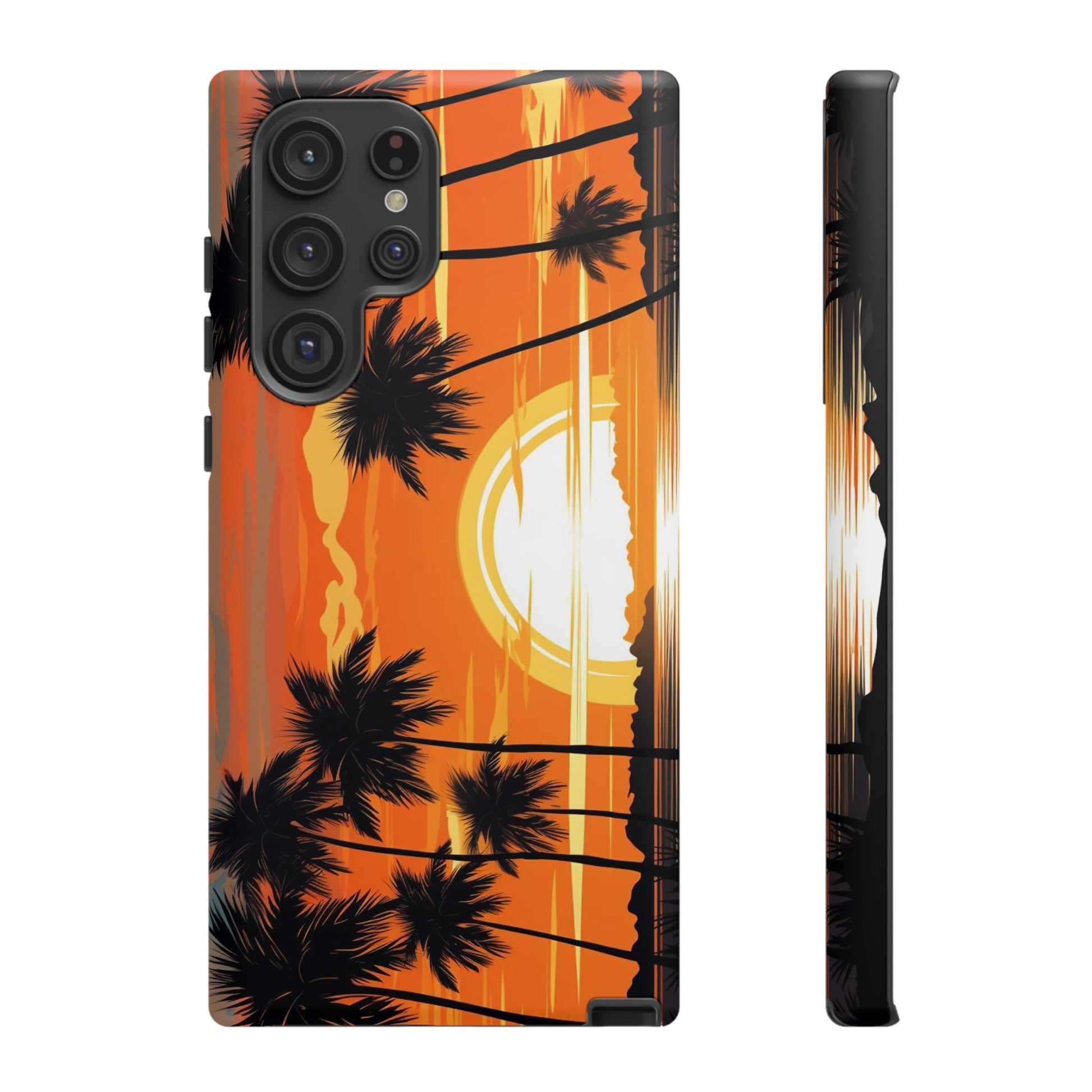 Sunset Palm Trees Tough Phone Cases for iPhone and Android