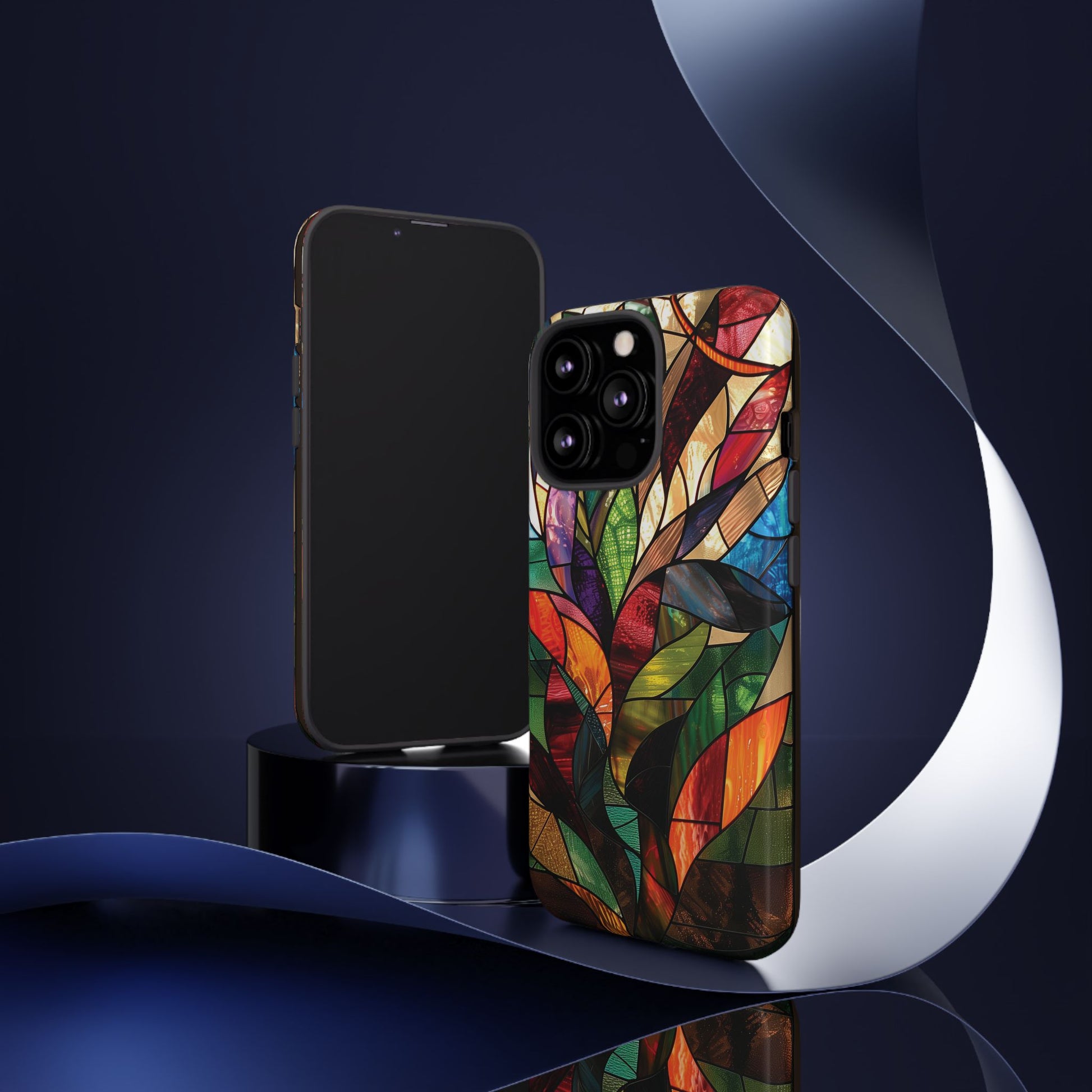 Frank Lloyd Wright Inspired Stained Glass Phone Case Mid Mod Geometric Artistic Architectural Design Art Deco iphone 13 14 15 16 Pro Max