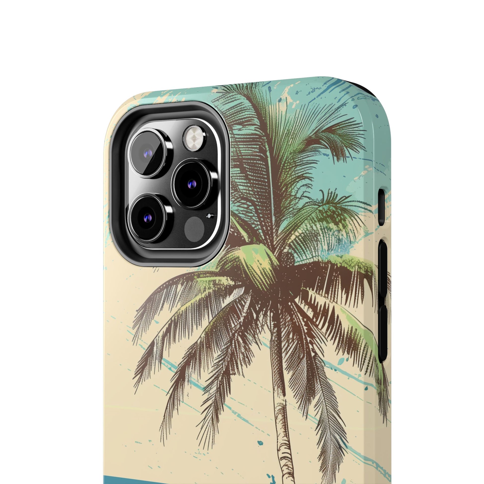 Retro Beach Scene Phone Case, Vintage Tropical Ocean iPhone Case, Summer Beach Phone Cover for iPhone, iphone 15 pro max