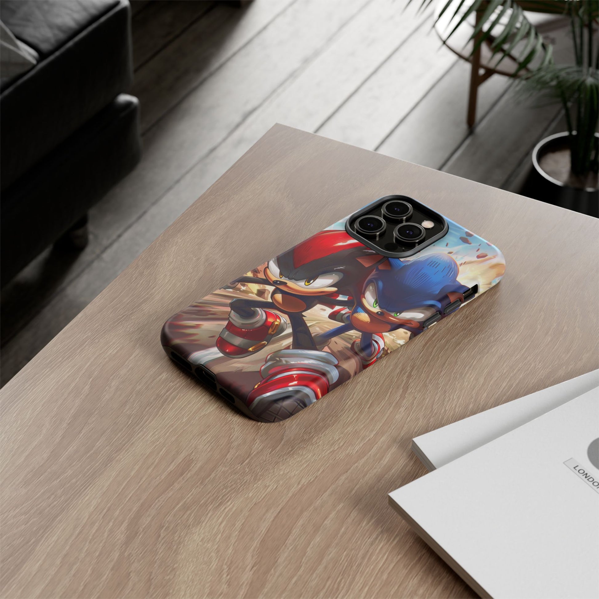 Sonic and Shadow Phone Case, Sonic and Shadow, Tough Android Case, Fun Video Game Phone Case, Retro Game Case, SEGA Video Game Android Case