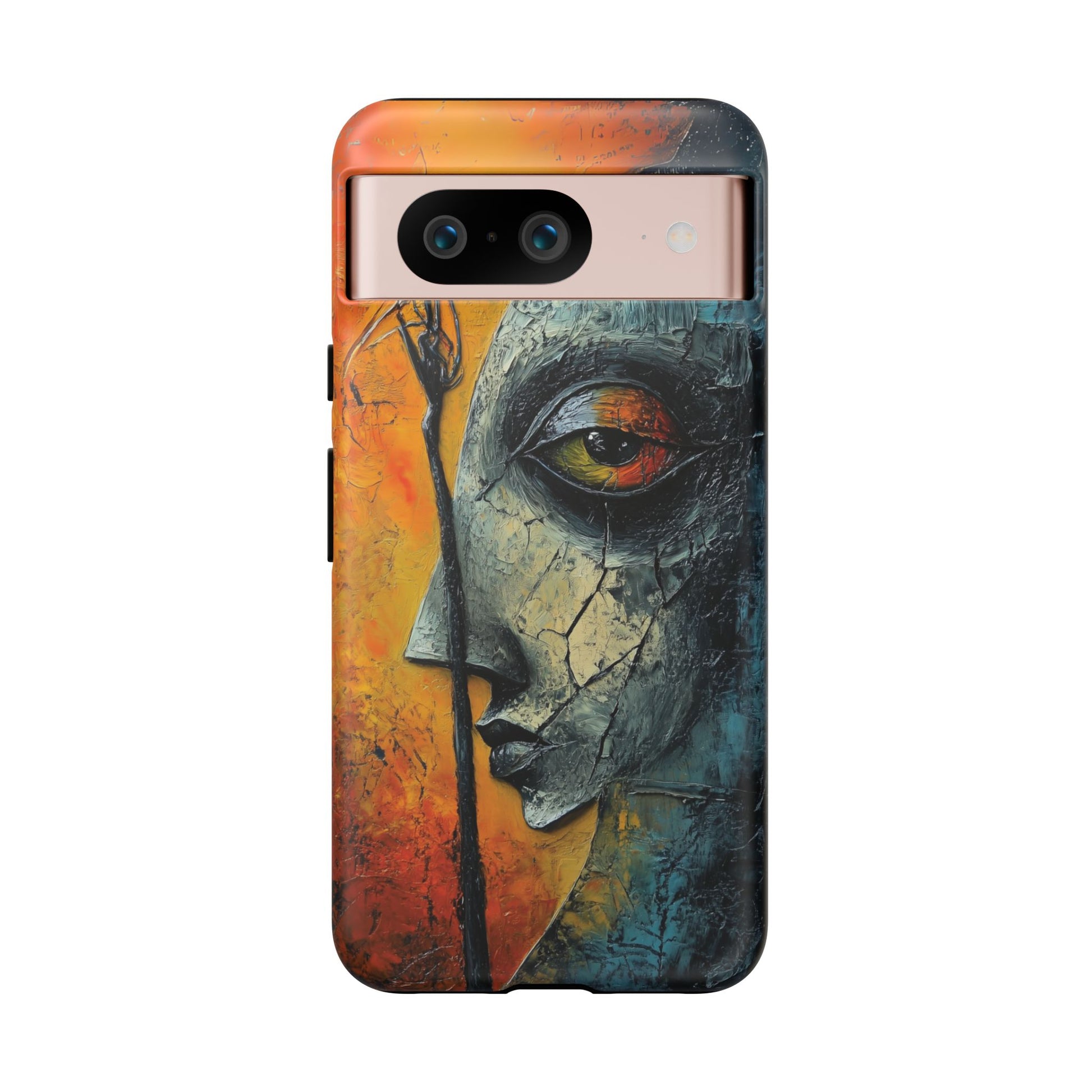 Surrealist Art Phone Case Salvador Dali Style Face Tough Case Unique Artistic 3D Textured Look Surrealism Gift Art iPhone 13 14 15 16