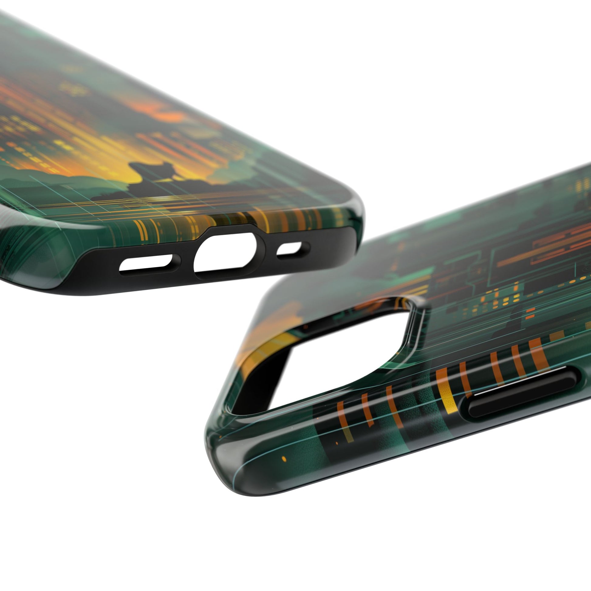 Nighttime Batman Phone Case - Gotham Art Deco Style - Noir Inspired Phone Cover - Dark Knight Accessory