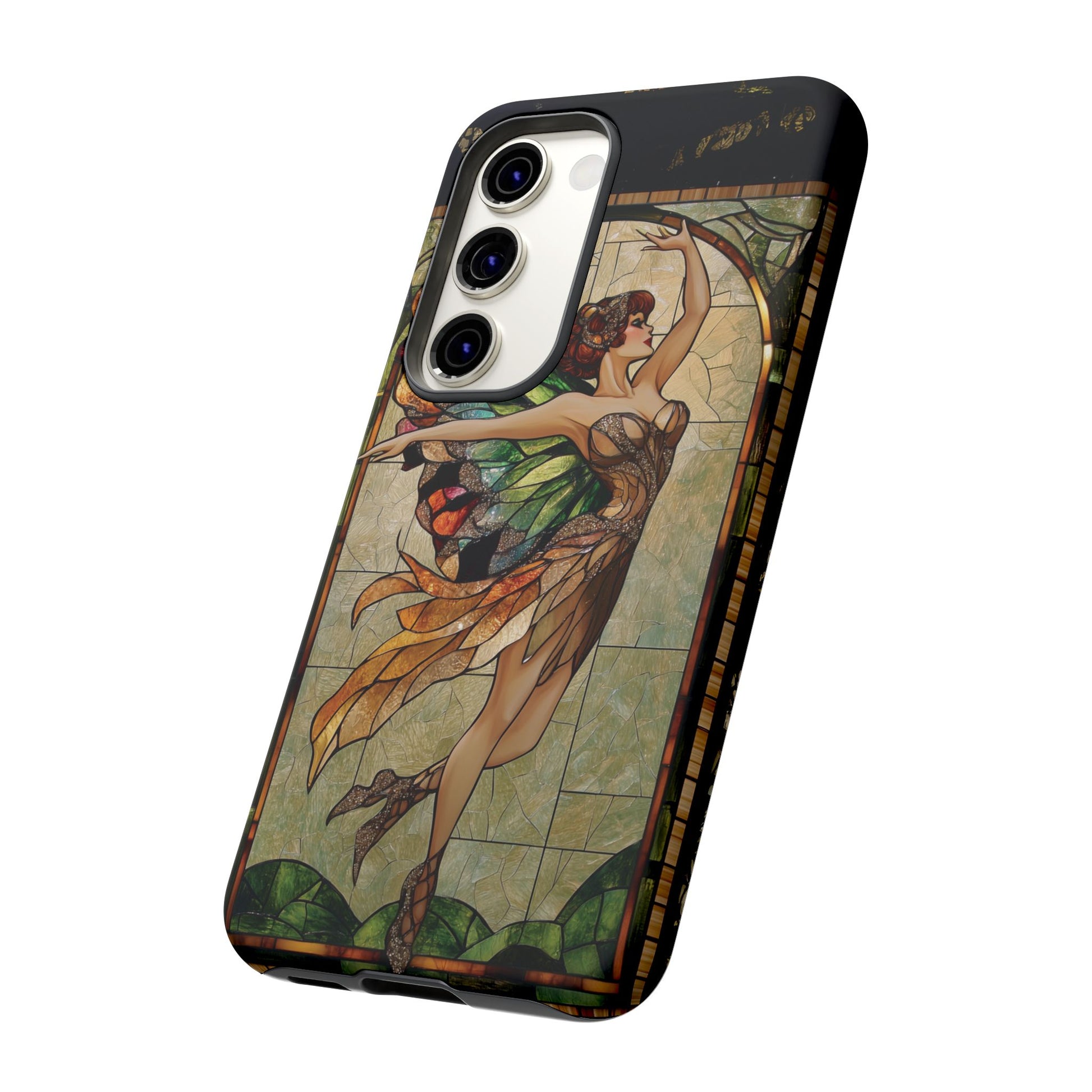Fairy Phone Case Art Deco Woman Phone Case 1920s Art Nouveau Design in Stained Glass Alphonse Mucha Style Gatsby Style Poster
