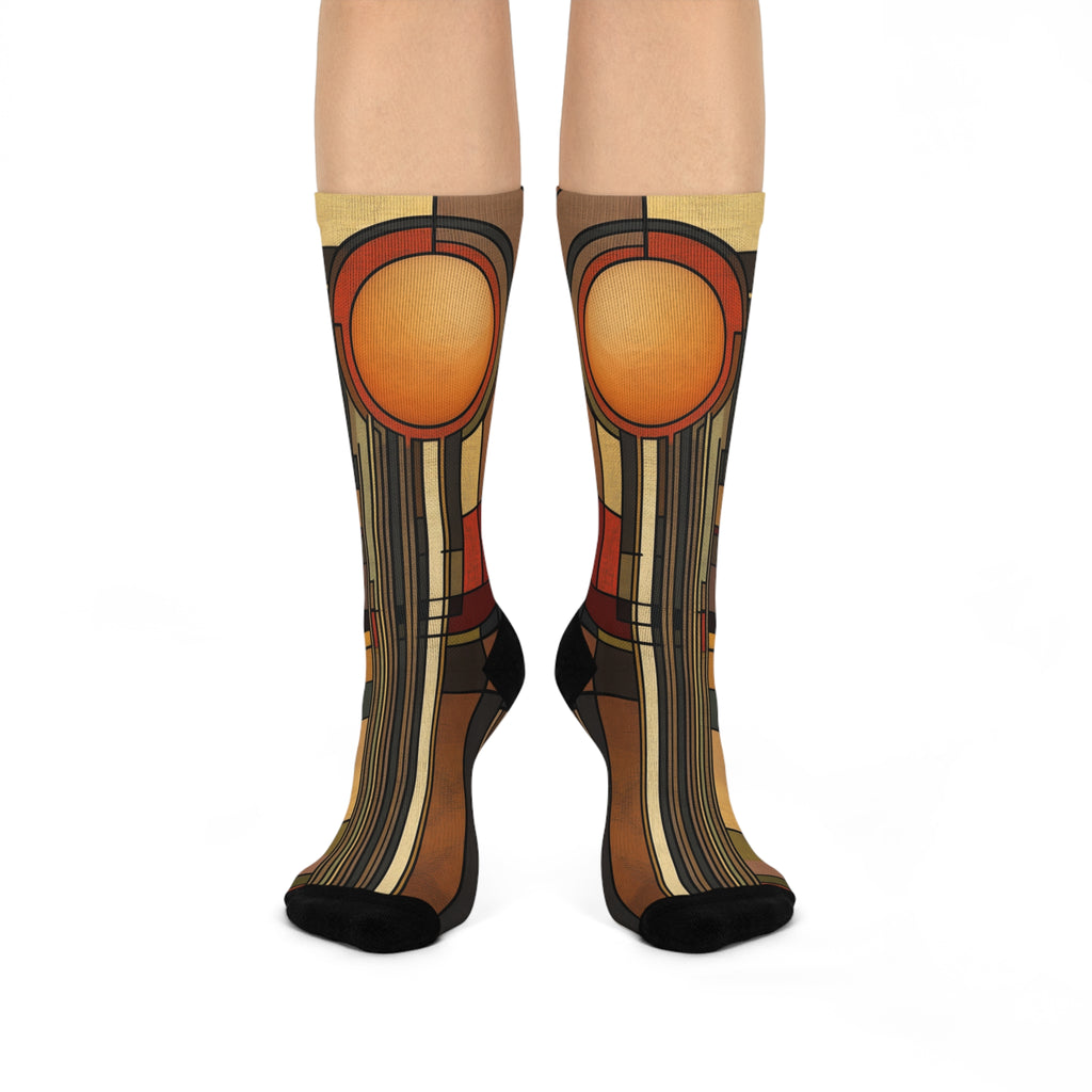 Art Deco Mid Century Modern Prairie Style Socks