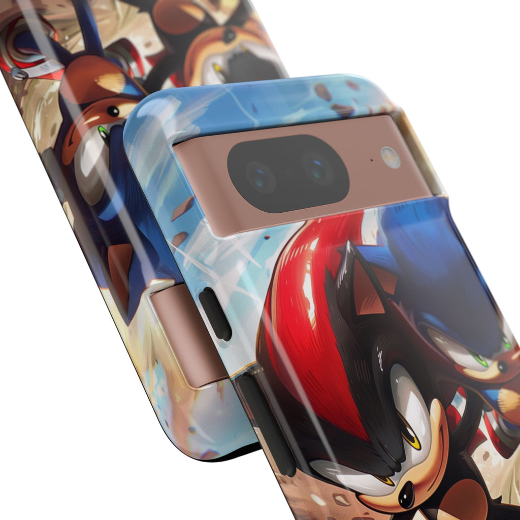 Sonic and Shadow Phone Case, Sonic and Shadow, Tough Android Case, Fun Video Game Phone Case, Retro Game Case, SEGA Video Game Android Case